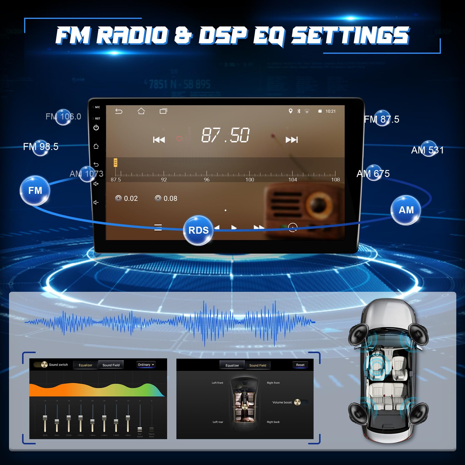 Android Car Radio For Toyota Camry 2012 2013 2014 Stereo With Wireless Carplay Android Auto, 10.1 Ips Touch Screen For Camry Hea