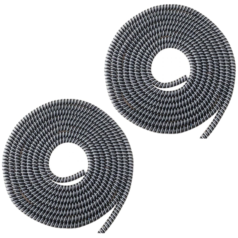 Florican Full Size 1.4 Meter (2 Pcs) Spiral Cable Protector Suitable For All Iphone/Android Mobile Charging Cables (Black)