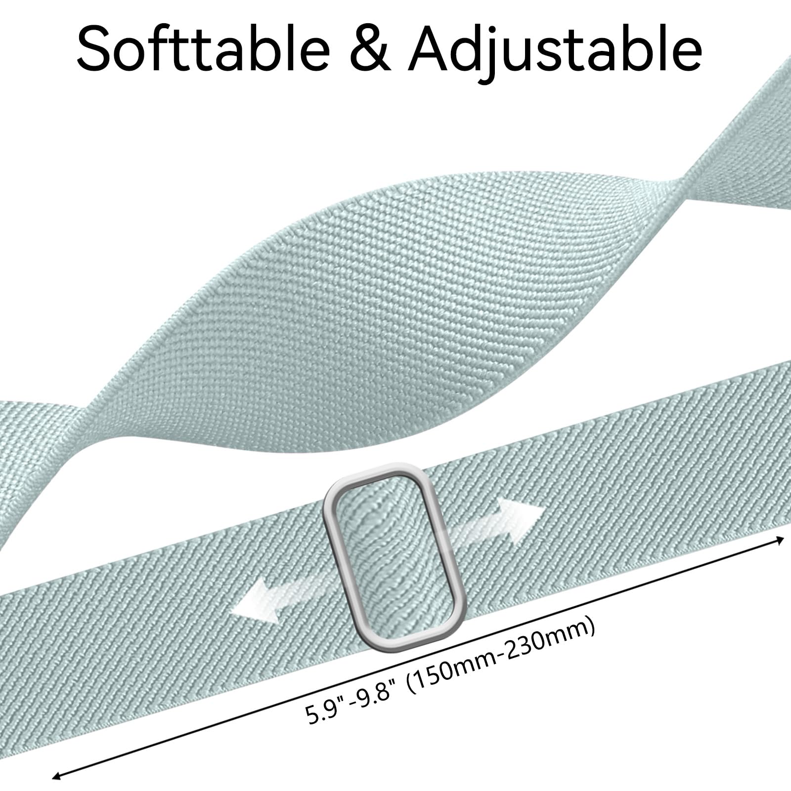 Chinber 5 Pack Bands Compatible With Fitbit Versa 2/3 Bands, Soft Adjustable Nylon Sport Band For Fitbit Versa Smart Watch Women