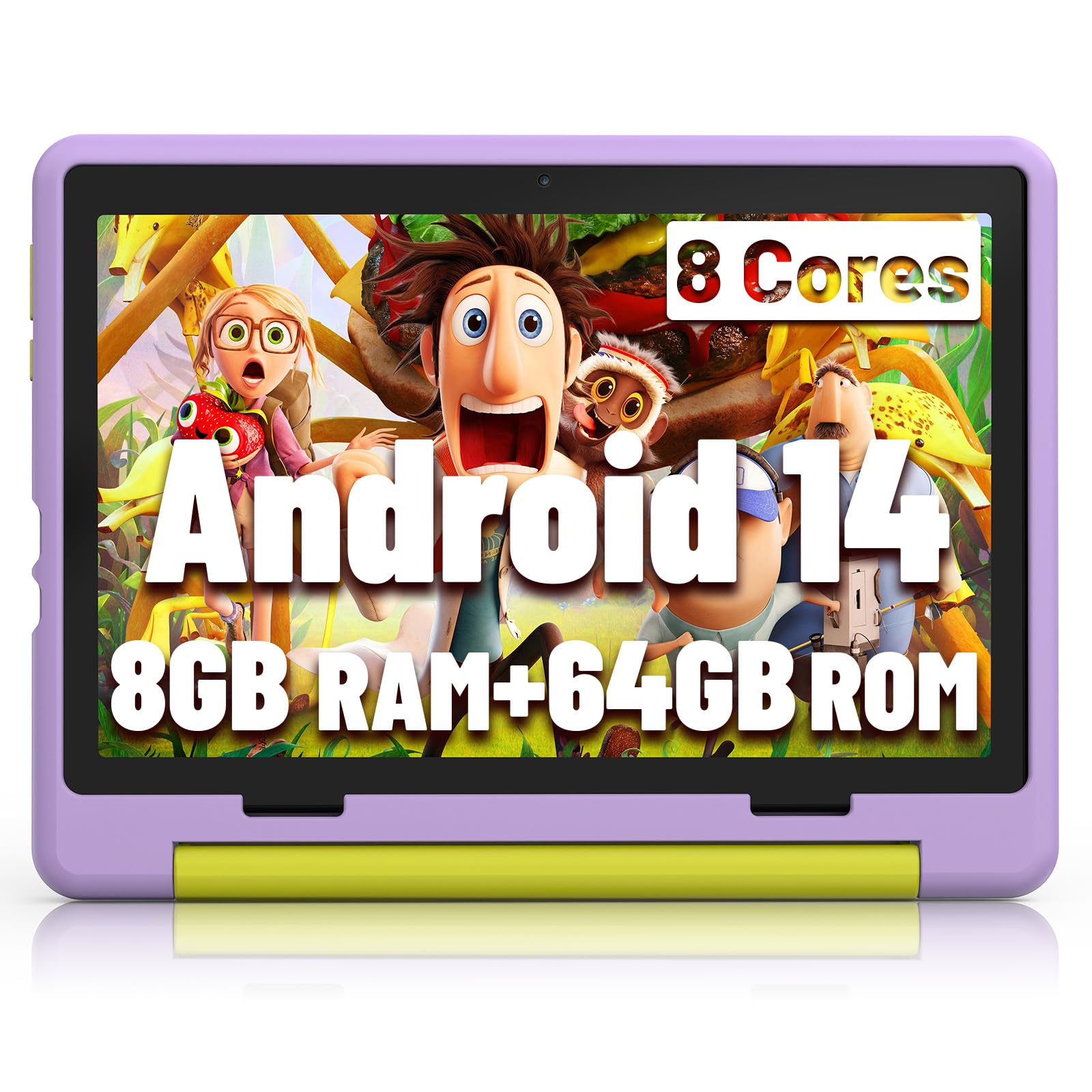Kids Tablet|Upgraded Android 14 Tablet 10 Inch For Kids With Protective Case|Octa Core|64Gb|1Tb Tf Card Expandable|Dual Camera|P