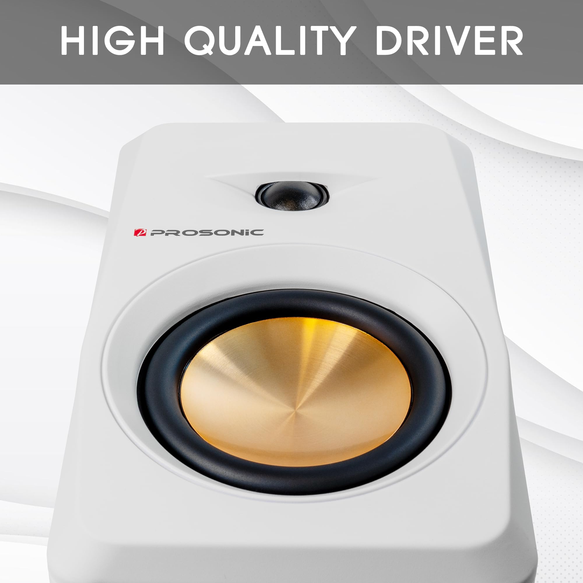 Prosonic Bt30 Active Powered Bluetooth Bookshelf Speakers, Studio Monitor, Home Theater, Turntable, With Optical Input, Coaxial