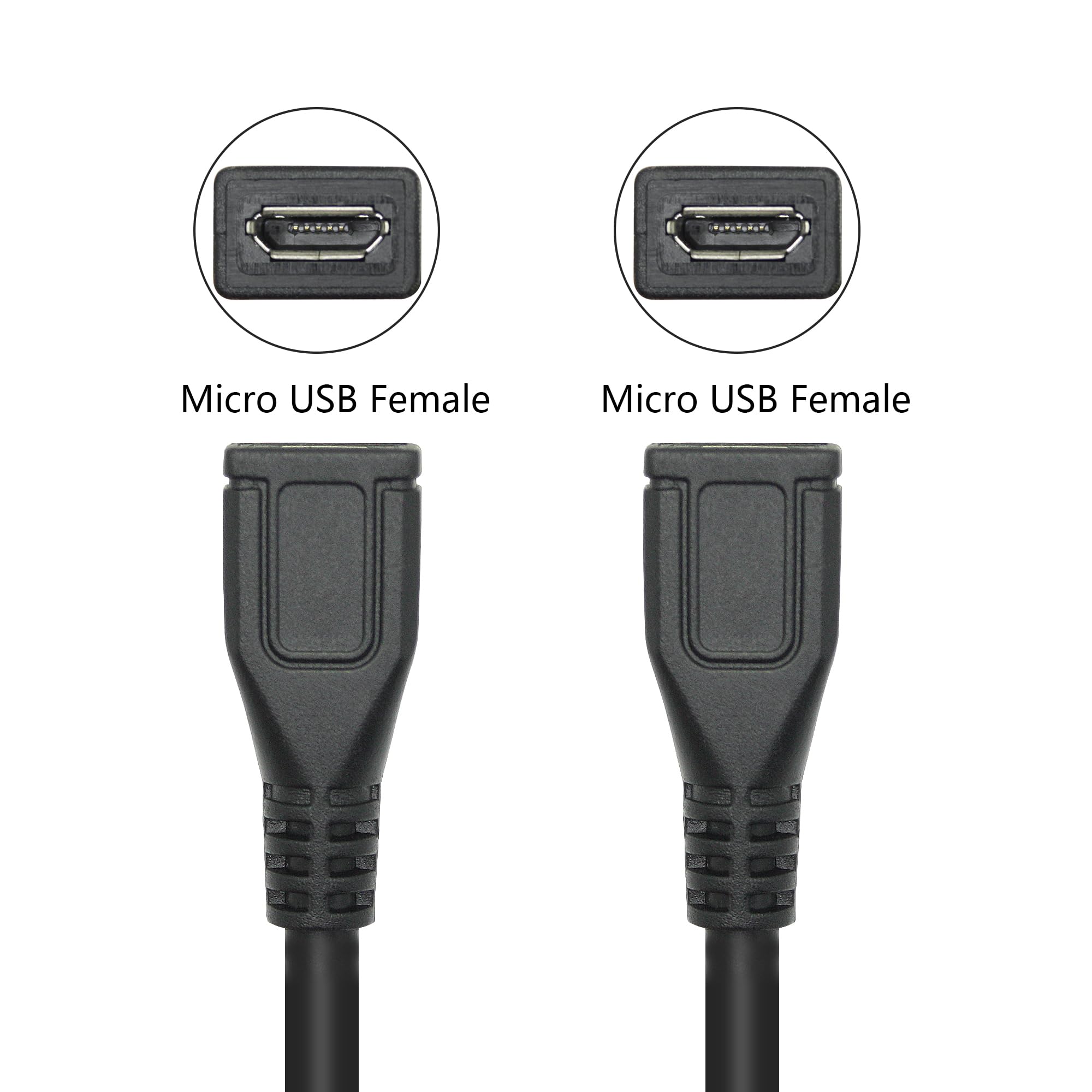 Micro Usb Extended Maixbomr Short Micro Usb Extension Cable 9Inch, Micro Usb Female To Fe ...