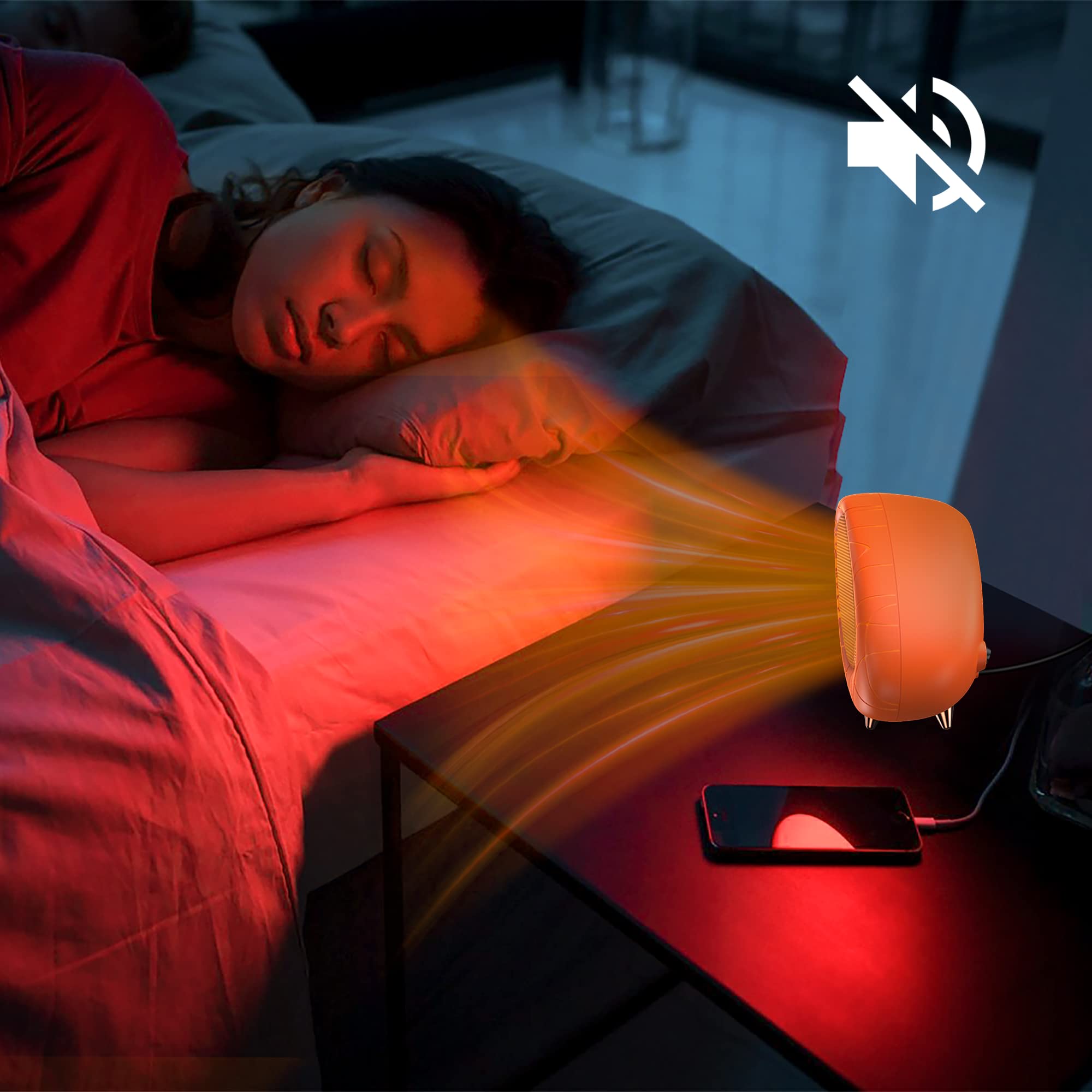 Lmkeji Desk Heater,600W Small Desk Heater For Indoor Use,Fast Safety Heat Personal Desktop Heater For Bedroom Table Home Indoor