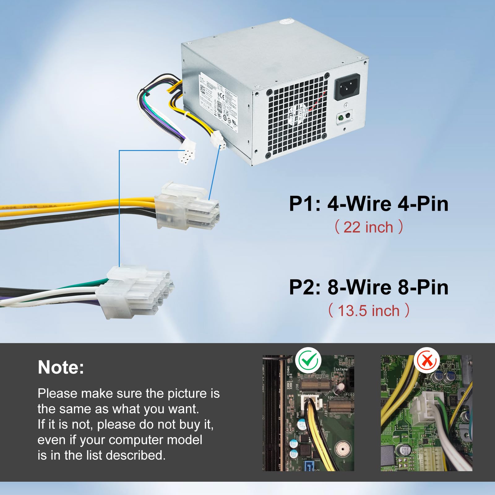 Lxun 290W Power Supply Compatible With Dell Optiplex 3020 7020 9020/ Precision T1700/ Poweredge T20 (Mt Mini Tower)(P/N: Rvthd K