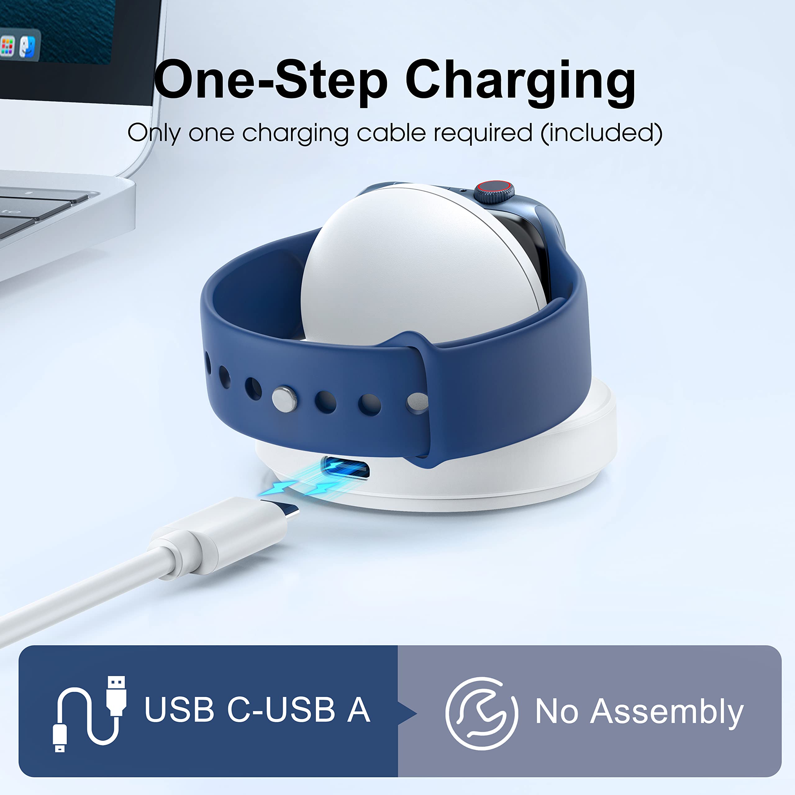 Charging Stand For Apple Watch, Magnetic Wireless Portable Watch Charger Stand With Charging Cord&Adapter Compatible With Iwatch