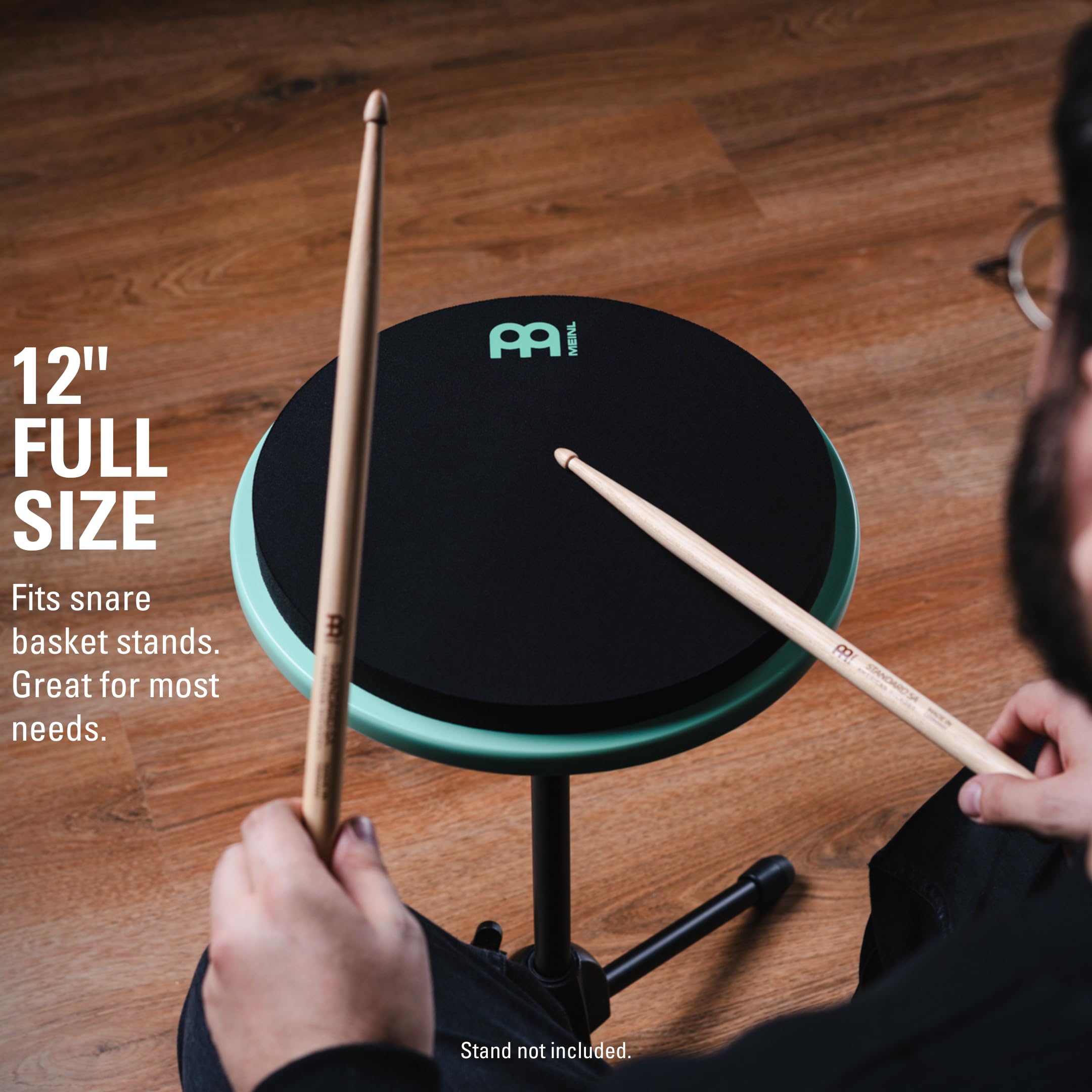Meinl Cymbals 12 Marshmallow Drum Practice Pad For Ultra-Quiet Sticking, Medium Rebound And Mountable On Cymbal Stands (Mmp12Sf)