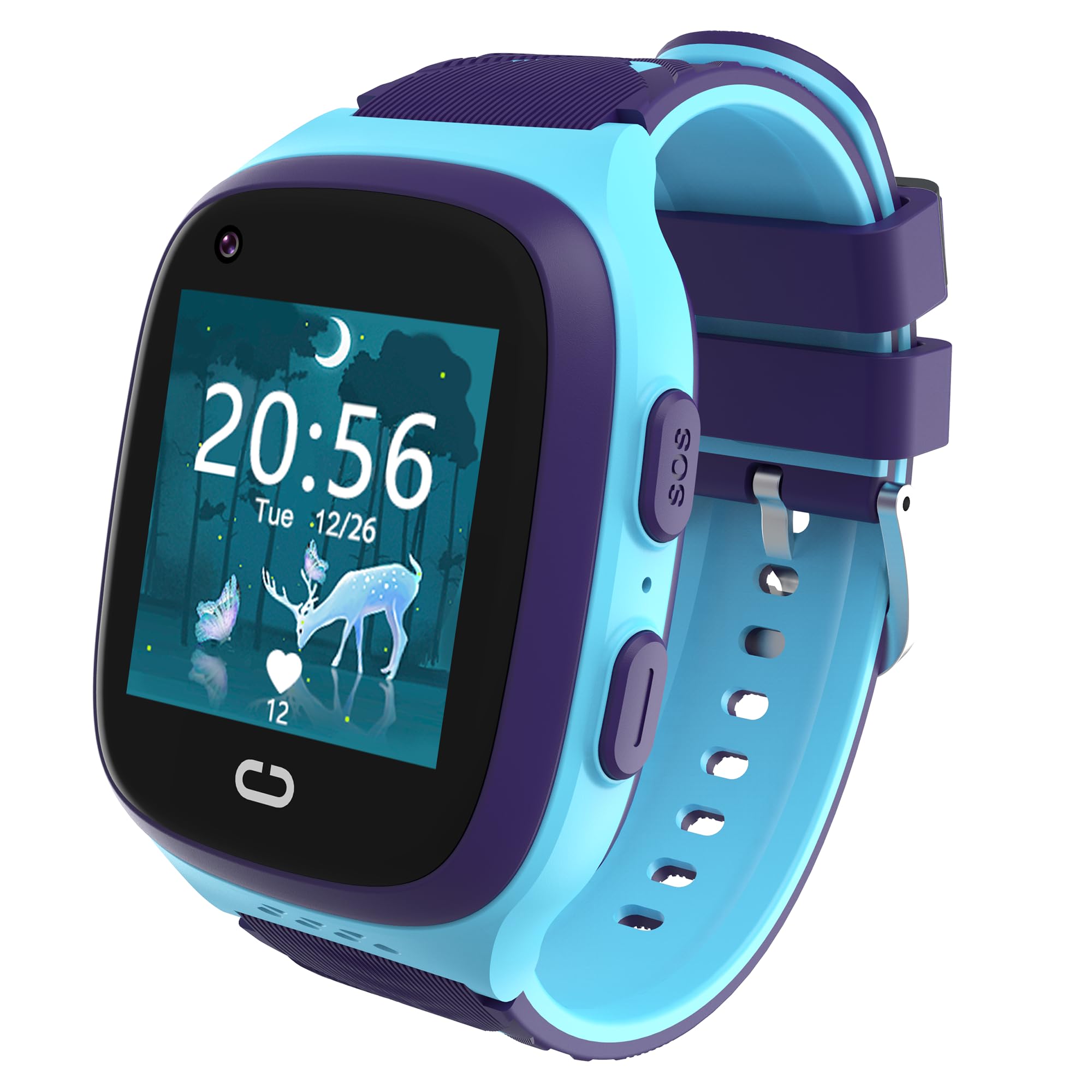 Tixpc 4G Kids Smart Watch For Boys With Gps Tracker Location Cell Phone Sos Calling Waterproof Voice Chat Alarm Clock For Ages 5