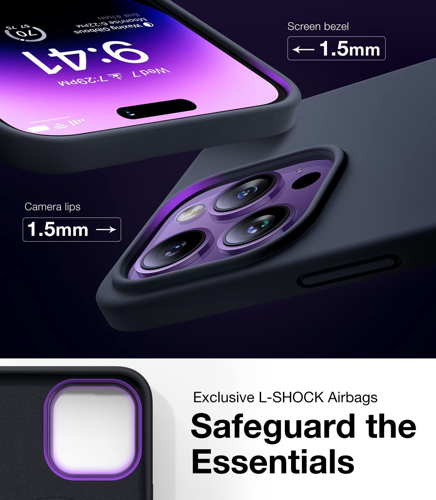 Torras ???????? ?????? Magnetic Silicone For Iphone 14 Pro Max Case, Shockproof Protective Phone Case With Soft Velvet Lining Si