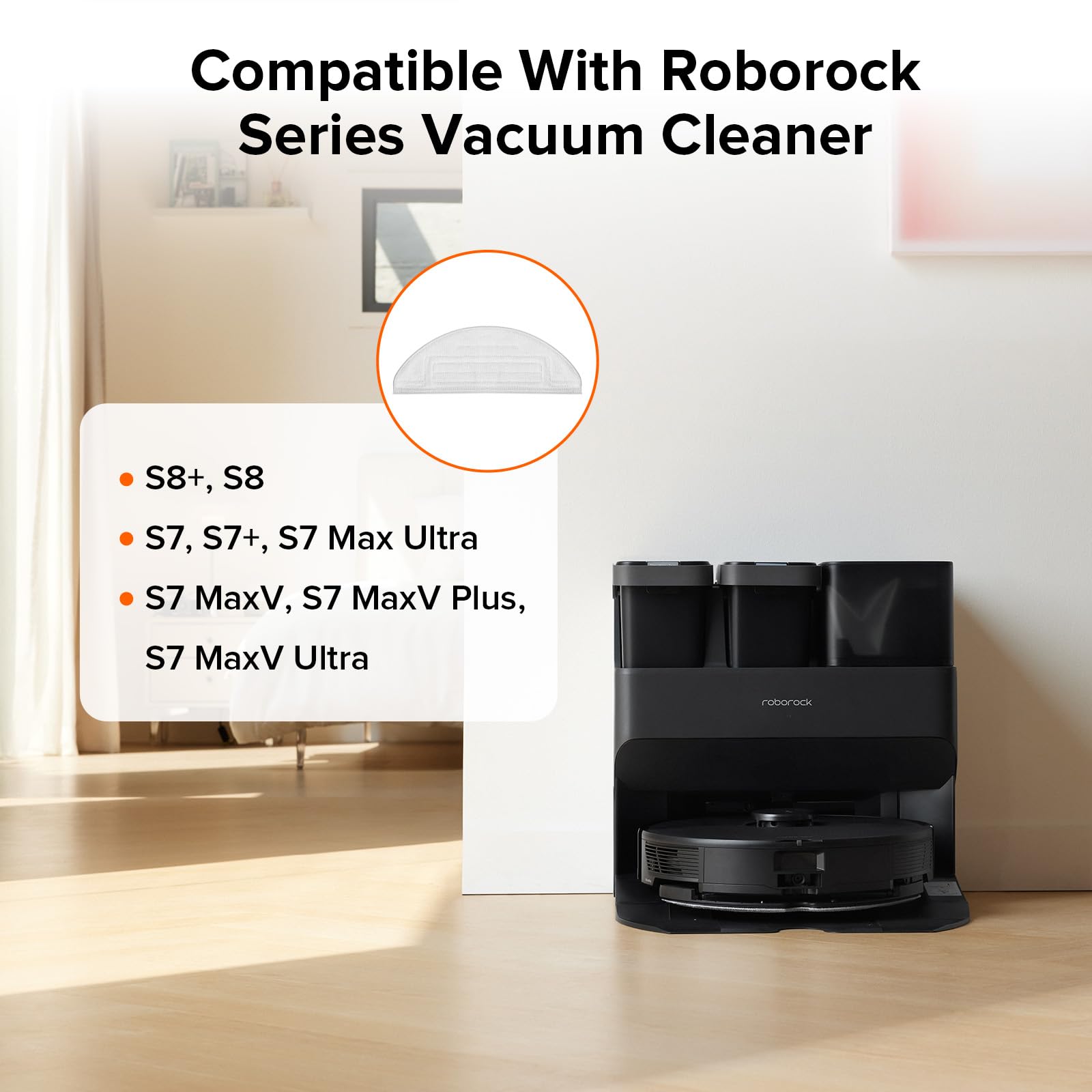 Roborock Mop Cloth For S8+&S8&S7&S7+&S7 Maxv&S7 Maxv Plus&S7 Maxv Ultra Robot Vacuum(2 Pcs)