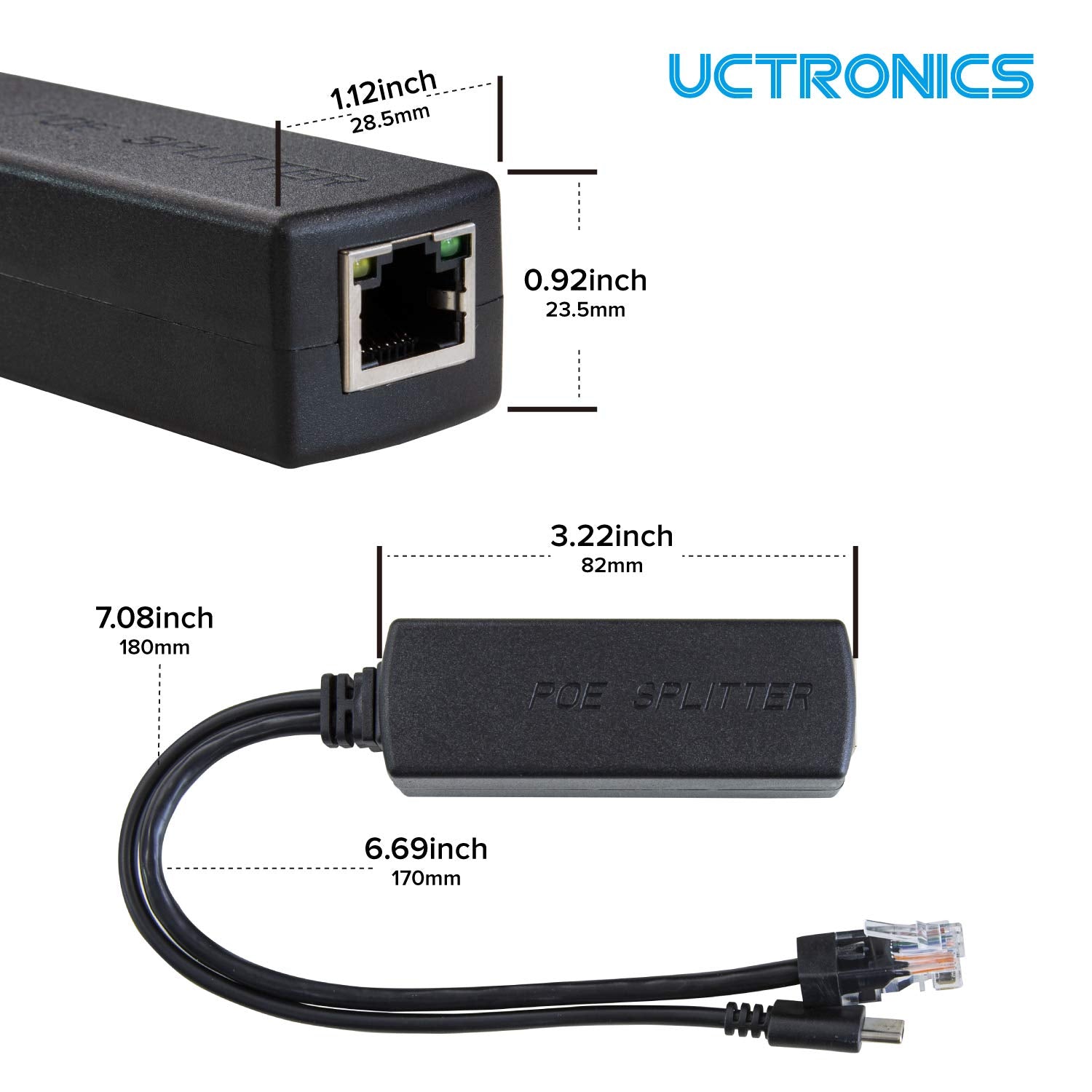 Uctronics Poe Splitter Usb C 5V   Active Poe To Usb C Adapter, Ieee 802.3Af Compliant For Raspberry Pi 4, Google Wifi, Security