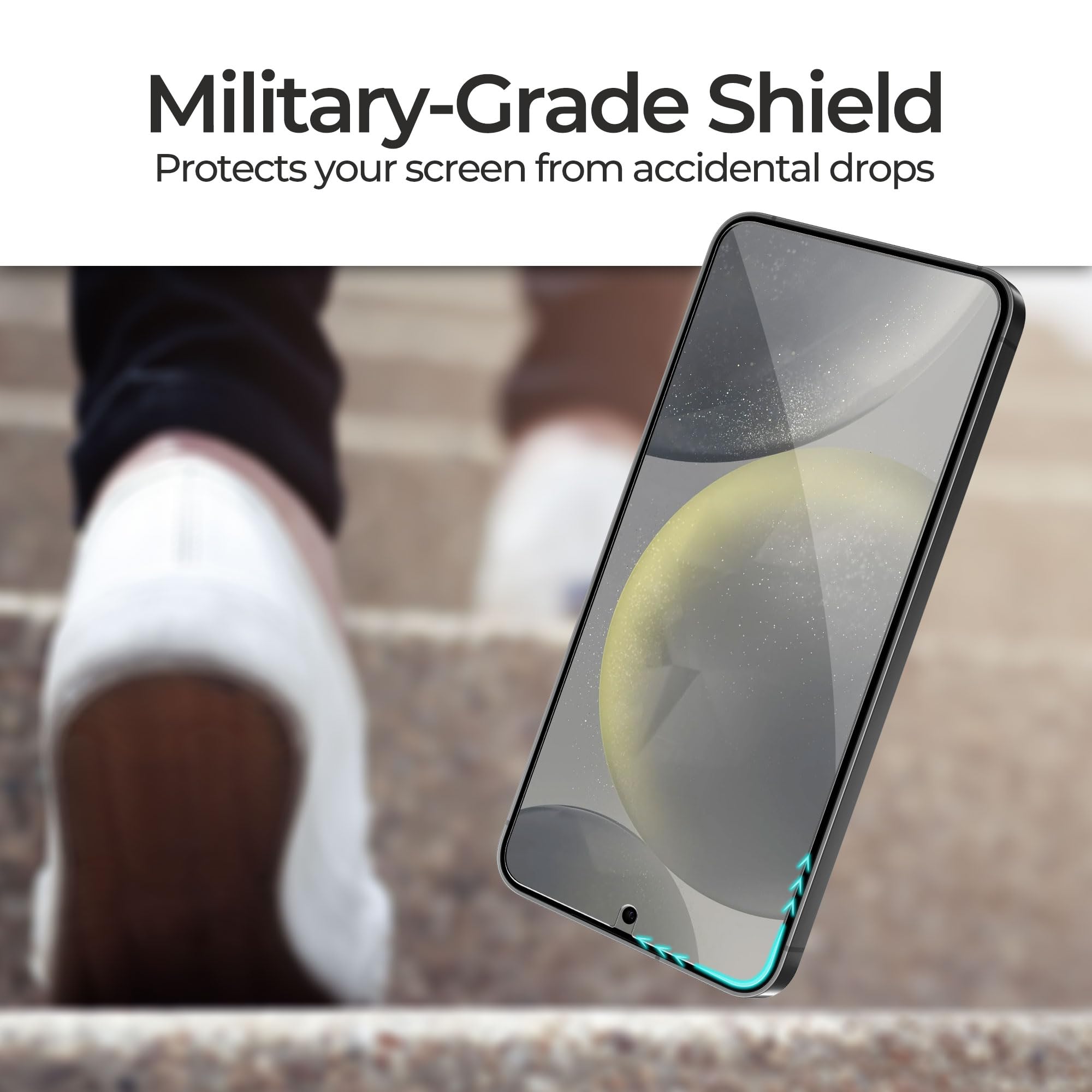 Armorsuit 3 Pack For Samsung Galaxy S24 [6.2''] Tempered Glass Screen Protector 9H Militaryshield Case Friendly (W/Alignment Too