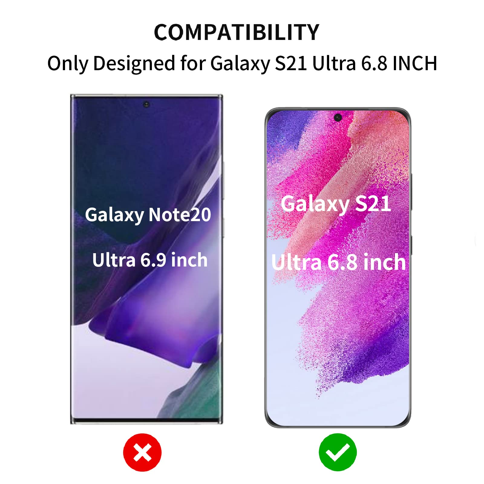 Zgxhga For Samsung Galaxy S21 Ultra Screen Replacement,Replacement Screen For Galaxy S21 Ultra Series 6.8 Inch,Glass Replacement