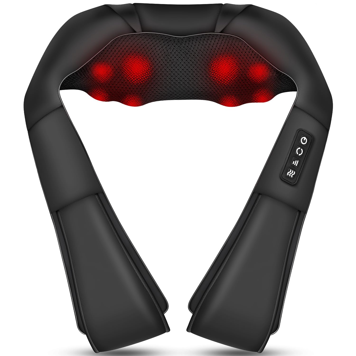 Neck Massager With Heat, Shiatsu Neck And Back Massager, Deep Tissue 4D Kneading Massage Pillow For Shoulder, Leg, Foot, Body Mu