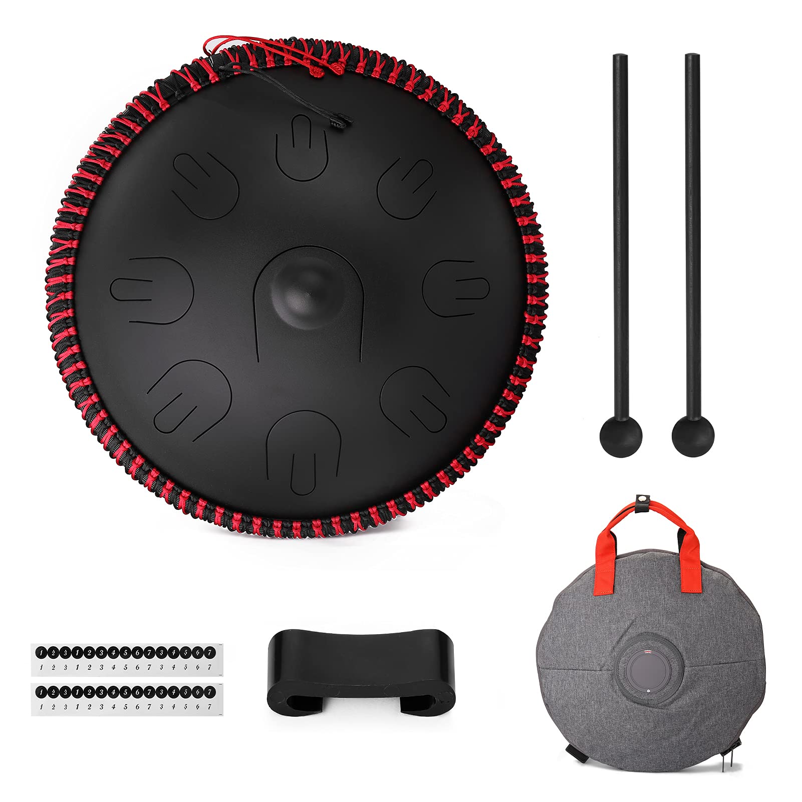 Excluzo 15 Inch 9Tone Steel Tongue Drum Hand Pan Drums With Drumsticks Percussion Musical Instrumentsbuzhi