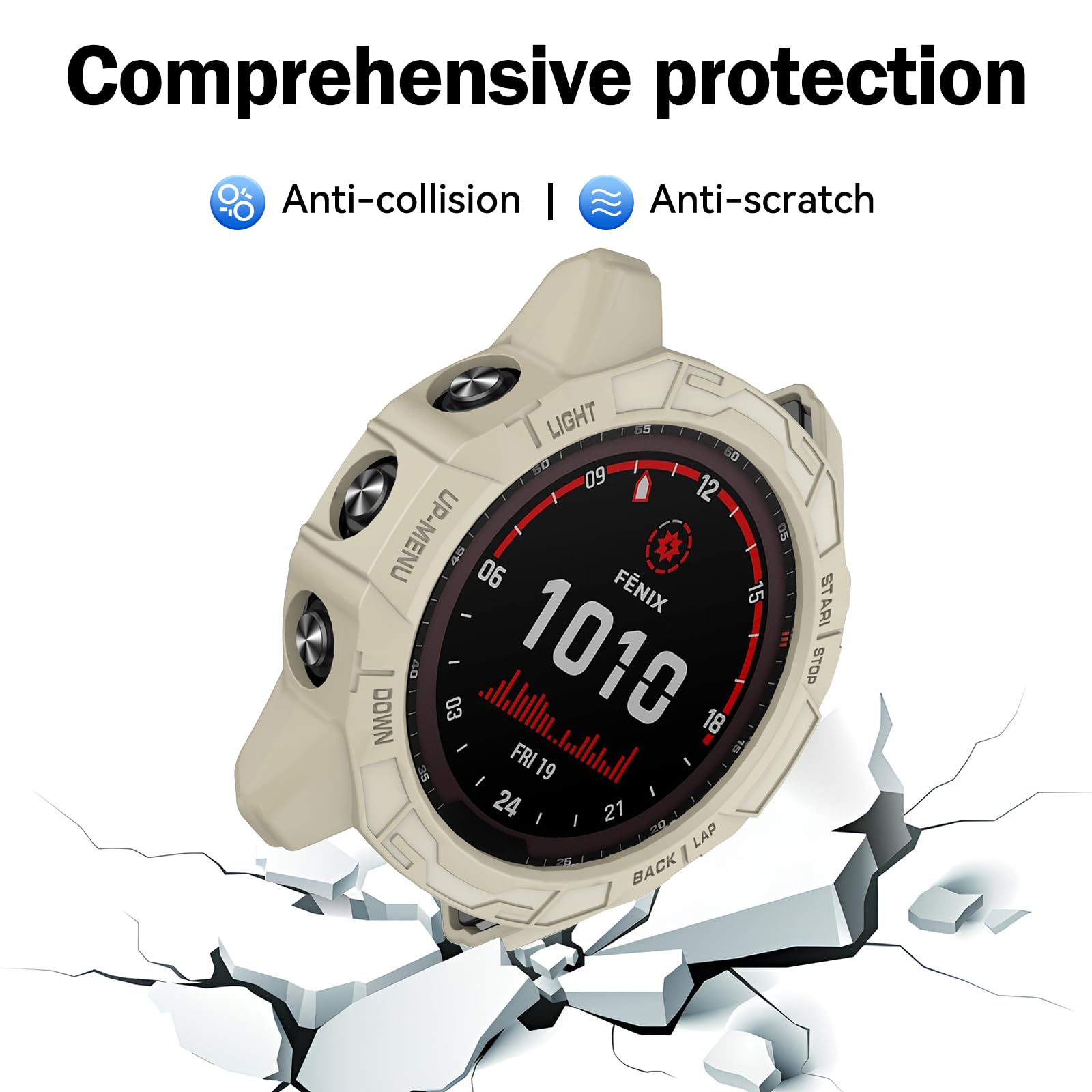 Isabake Case Cover Compatible With Garmin Fenix 7X/Fenix 7X Pro/Epix Pro 51Mm, Soft Anti Drop Replacement Protective Cases Smart