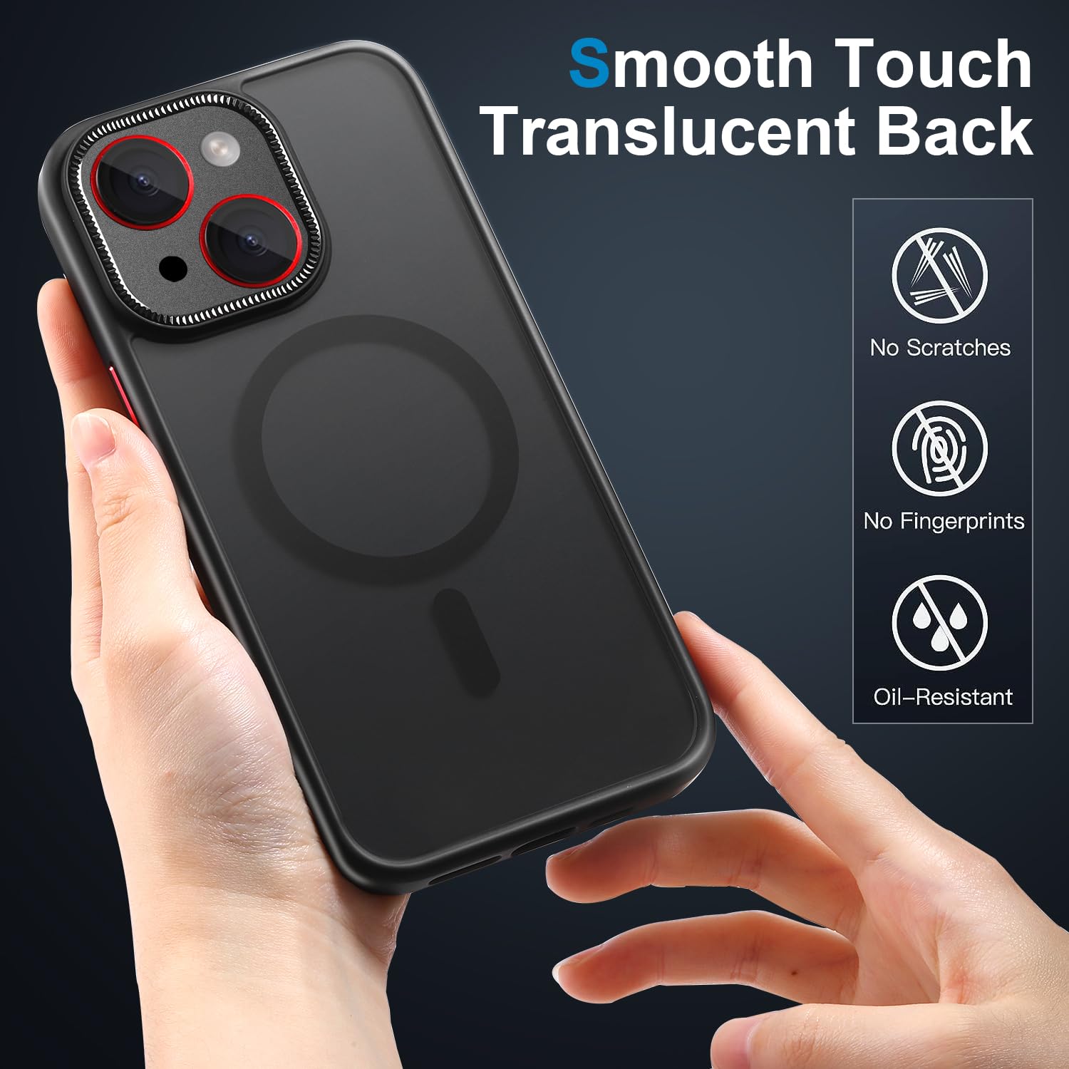 Yzoiko Strong Magnetic Case For Iphone 15 Case With Integrated Camera Lens Protection [10Ft Military Grade Protection] Compatibl