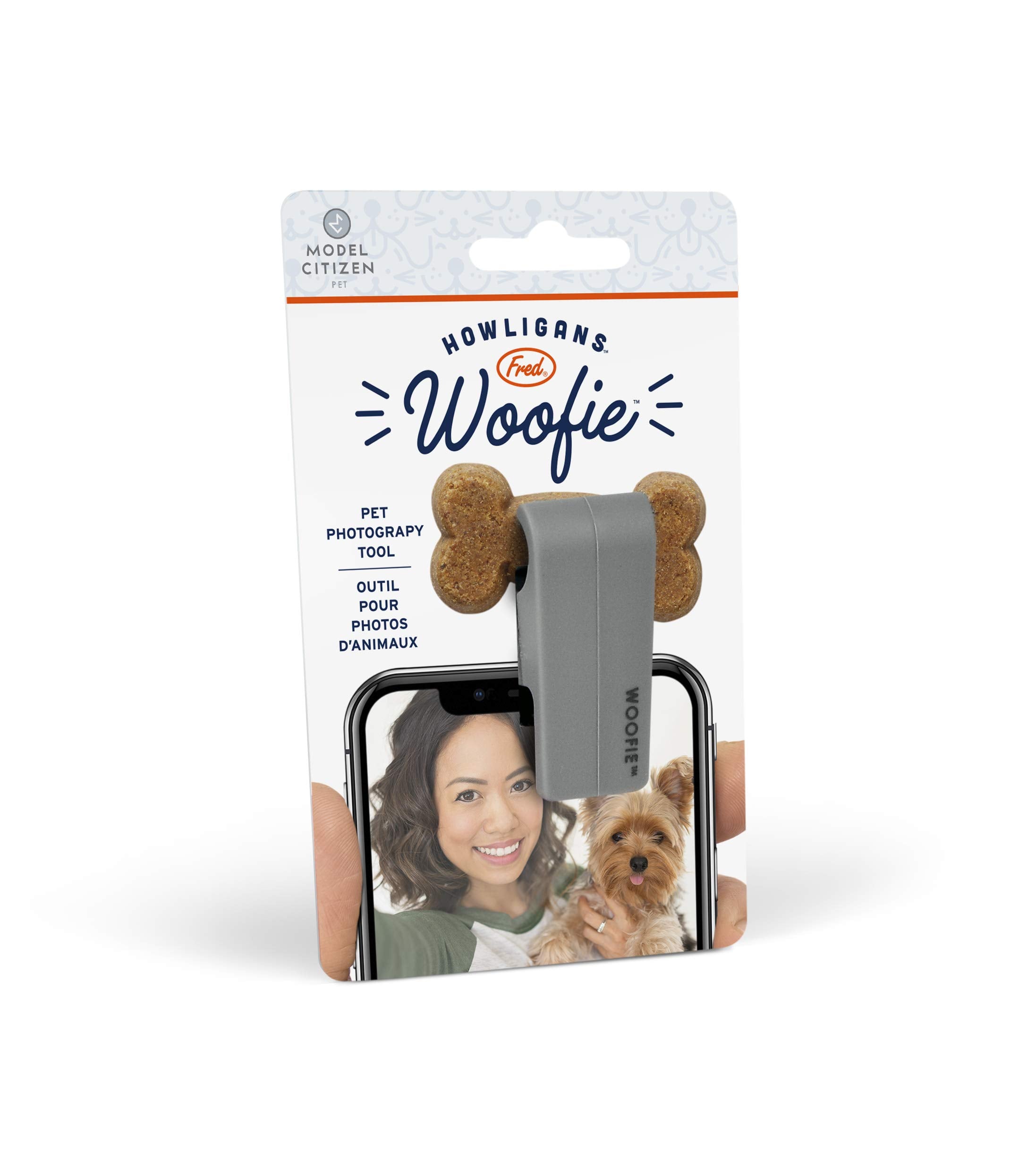 Genuine Fred Howligans Woofie   Pet Selfie Cell Phone Tool, Grey