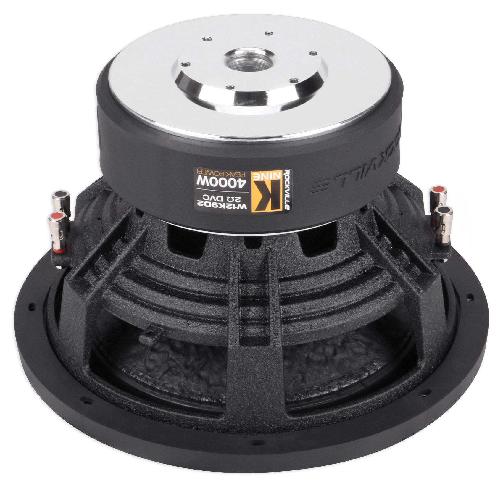 Rockville W12K9D2 V3 12'' K9 V3 4000W Peak/1000W Rms Car Subwoofer Dvc 2 Ohm Sub