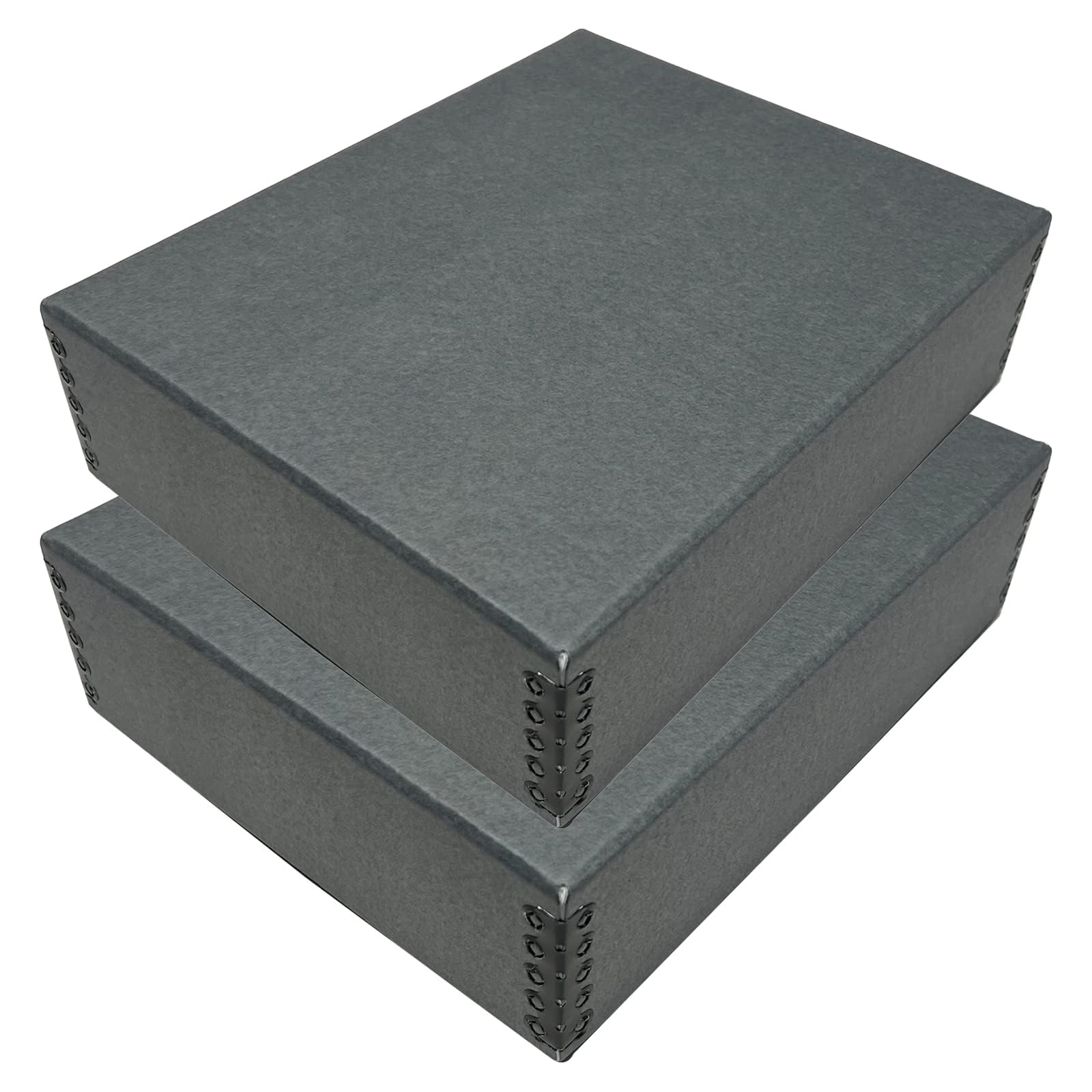 Lineco, 8X10 Gray Drop Front Archival Storage Box Metal Edge. Acid Free, Lignin Free. Preserves Documents, Prints, Cards, Diy, P