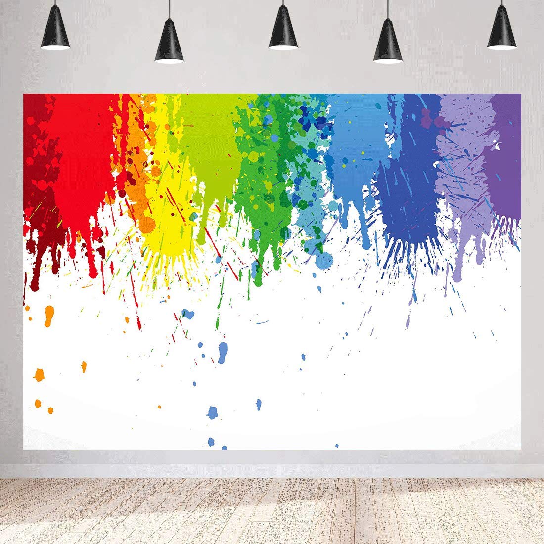 Paint Splatter Backdrop For Party Painting Art Party Decorations Meetsioy 7X5Ft Abstract Cartoon Painting Photography Background