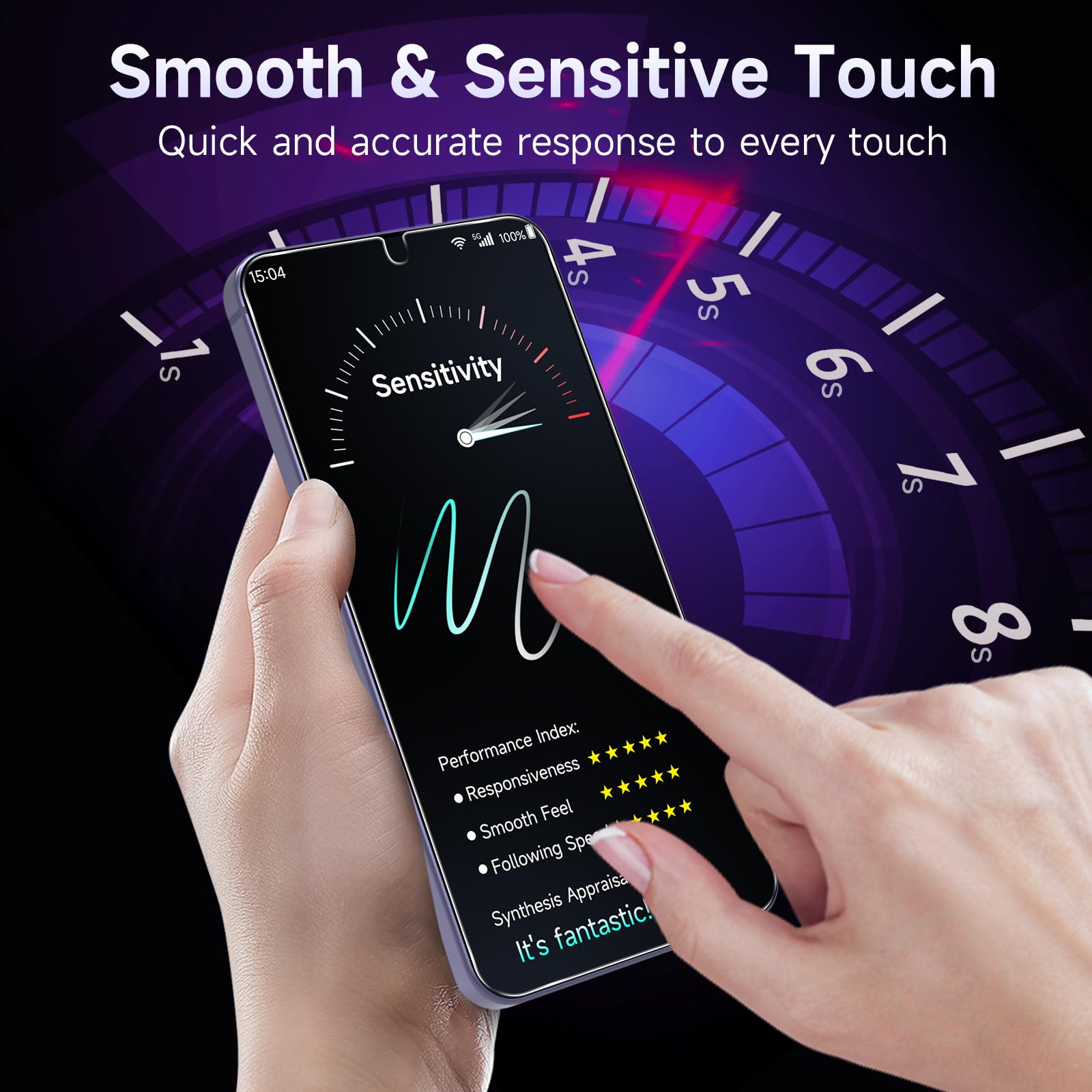 Ywxtw Ez Unlock For Samsung Galaxy S24 Plus Privacy Screen Protector, [0.1S Ultrasonic Fingerprint Support] [Not Glass] 25 Anti