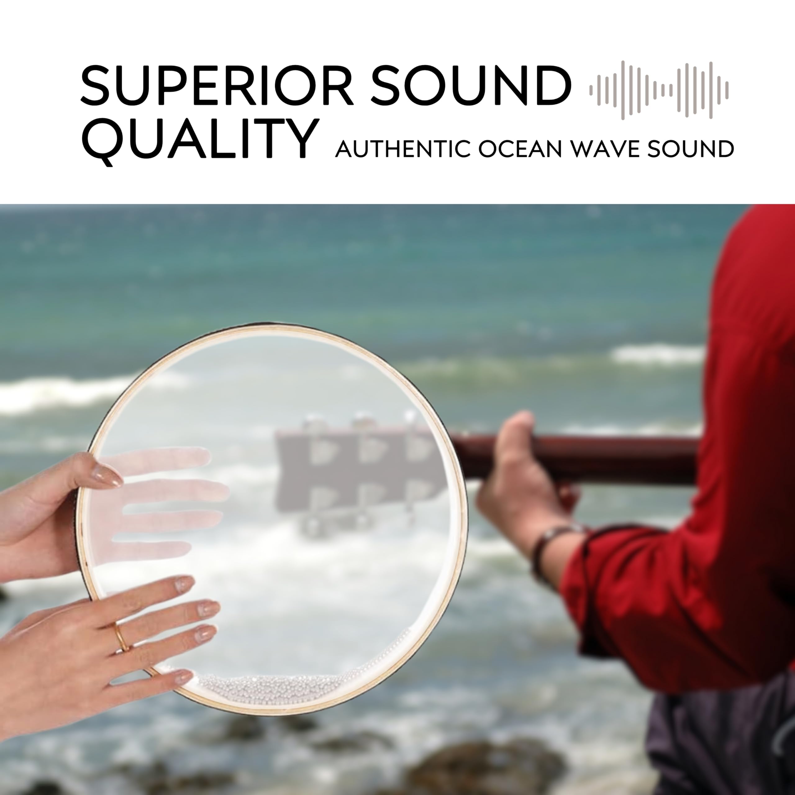 Pack Of 3 Sound Healing Instruments   Ocean Drums 12 Inch Ocean Sound Drum For Meditation 8 Inch Wave Drum For Relaxation 4 Inch