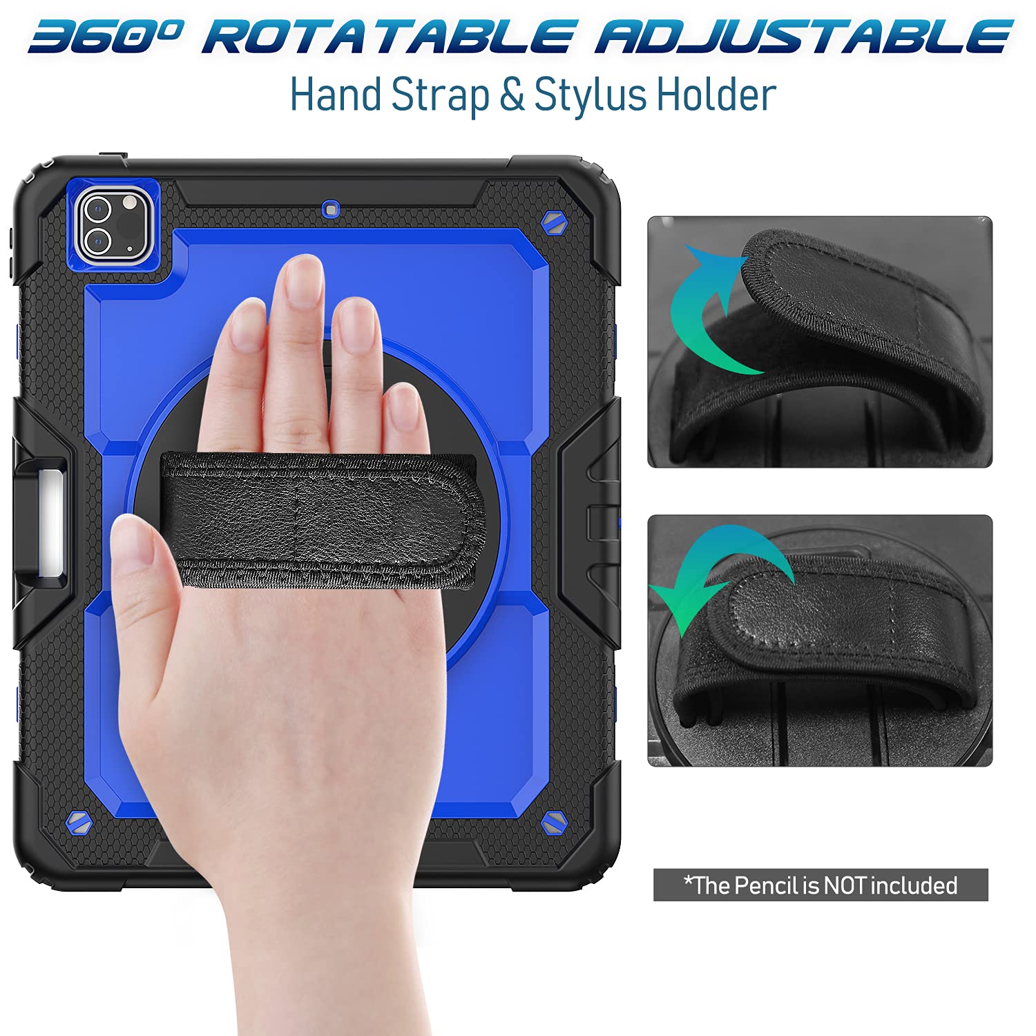 Timecity Case For Ipad Pro 12.9 Inch 2022/2021/ 2020/2018, Case For Ipad Pro 12.9In 6Th/ 5Th/ 4Th/ 3Rd Generation: Heavy Duty Pr