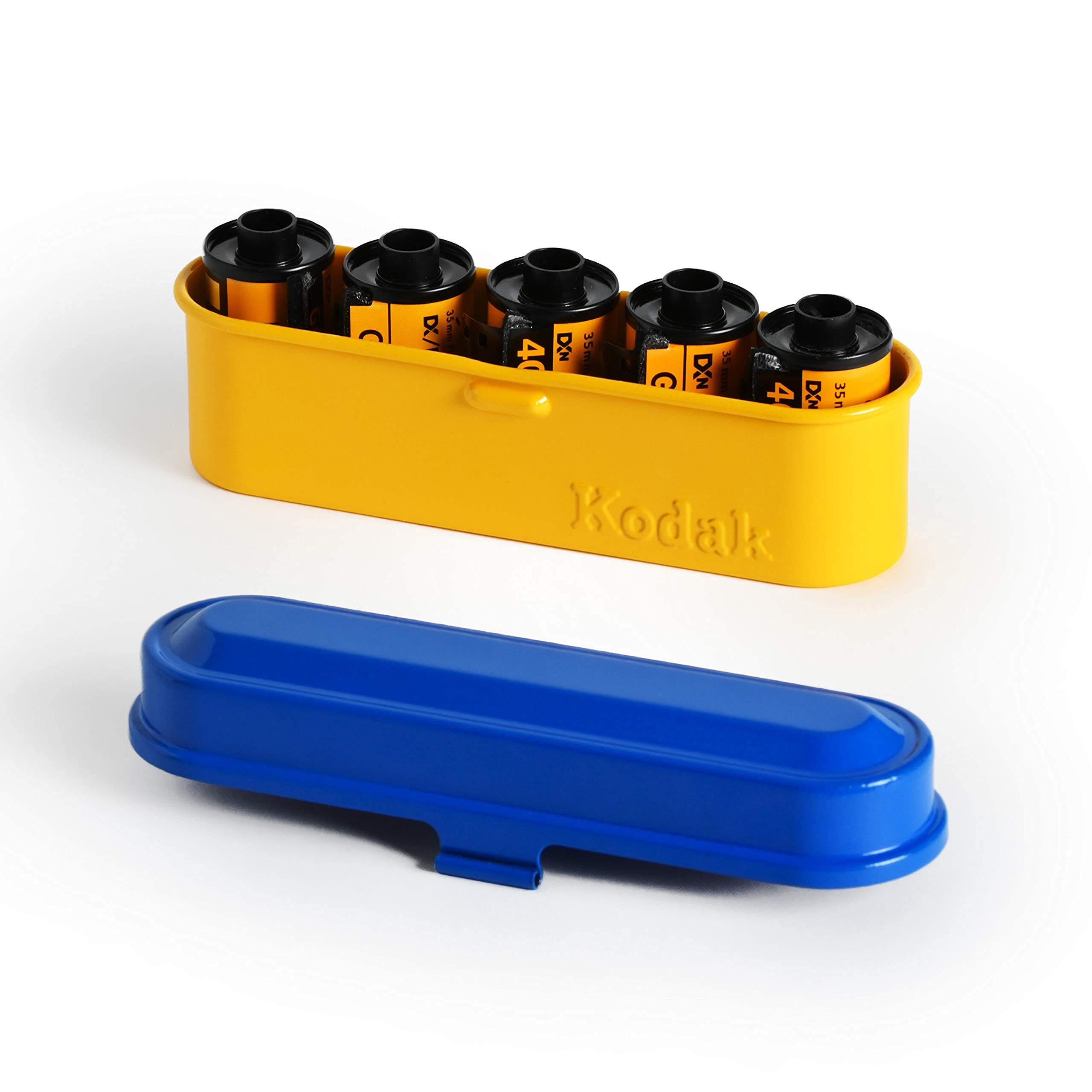 Kodak Film Case   For 5 Rolls Of 35Mm Films   Compact, Retro Steel Case To Sort And Safeguard Film Rolls (Blue) (Film Is Not Inc