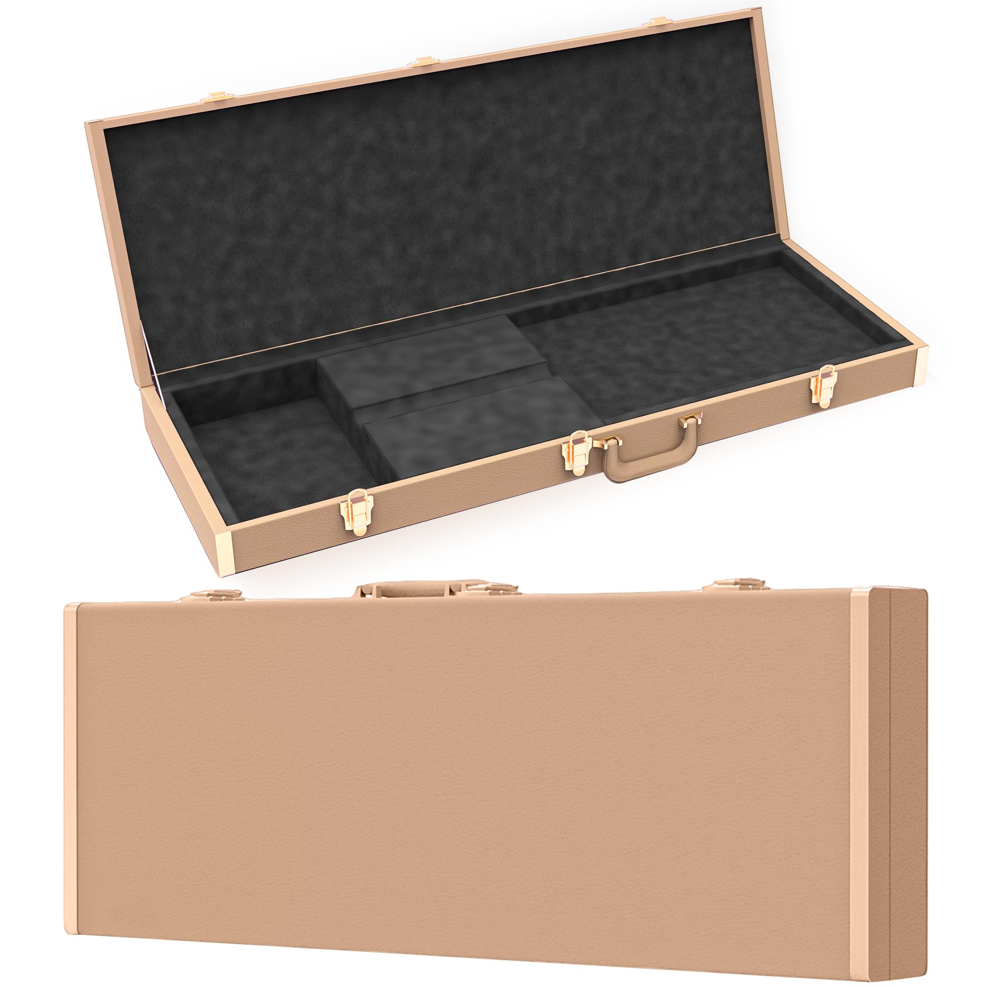 Bass Guitar Hard Case Shell Case With Lock For Square Electric Bass Guitar 45In Bass Guitars Hard Shell Protective Carrying Case