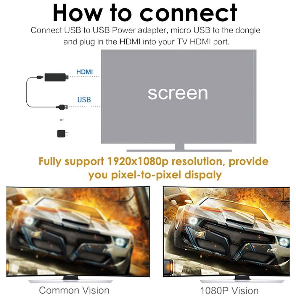 Smartsee Mirascreen Wireless Display Adapter 1080P Hdmi Screen Mirroring Media Player Tv Stick For Tablet Smartphone