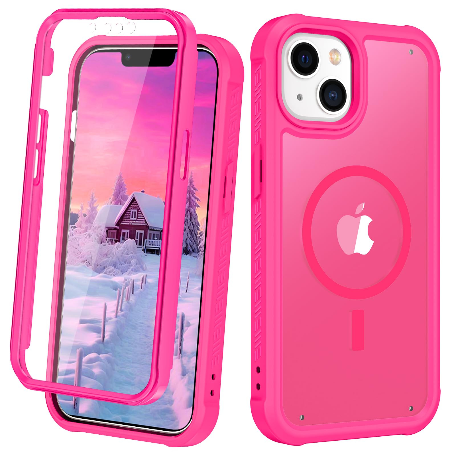 Avocase Magnetic for iPhone 13 Case,iPhone 14 Case Built in Screen Protector [Compatible with MagSafe] Military-Grade Protection
