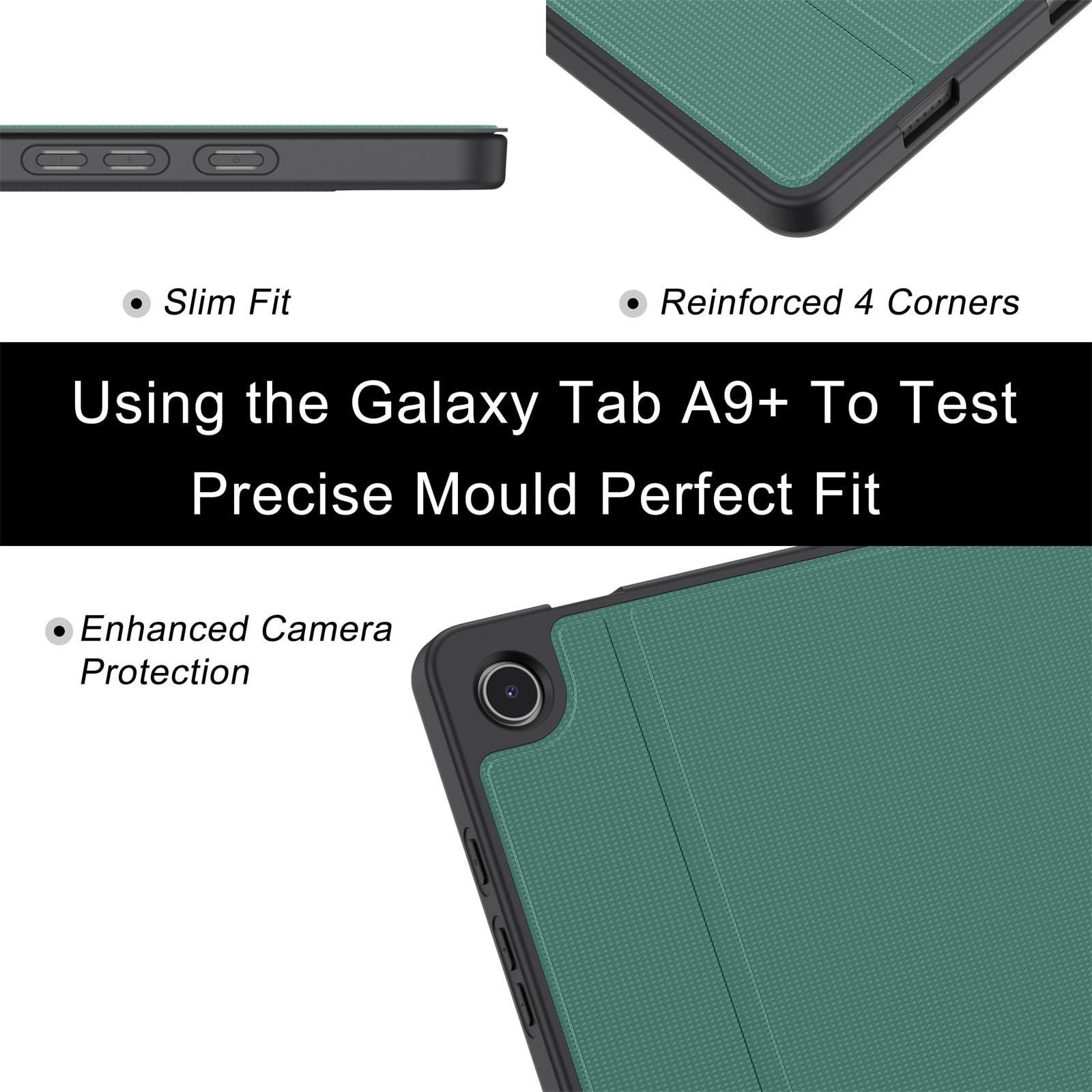 Soke Case For Galaxy Tab A9+/A9 Plus 11 Inch 2023, Shock Proof Smart Folio Stand Case, Multi  Viewing Angles, Soft Tpu Back Cover For Samsung Galaxy Tab A9+ Tablet [Sm X210/X216/X218], Lake Blue