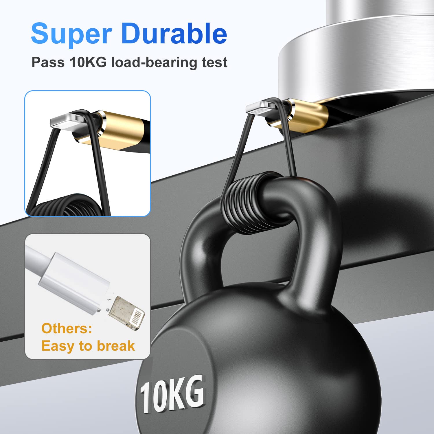 Iphone Charger 4Pack 7Inch, [Apple Mfi Certified] Short Lightning Cable 7Inch, Iphone Charging Cord Fast Charging Cable For Iphone 13 12 Pro Max Mini 11 Pro Xs Xr X 10 8 7 Plus 6S 6 Se Ipad Ipod Gold