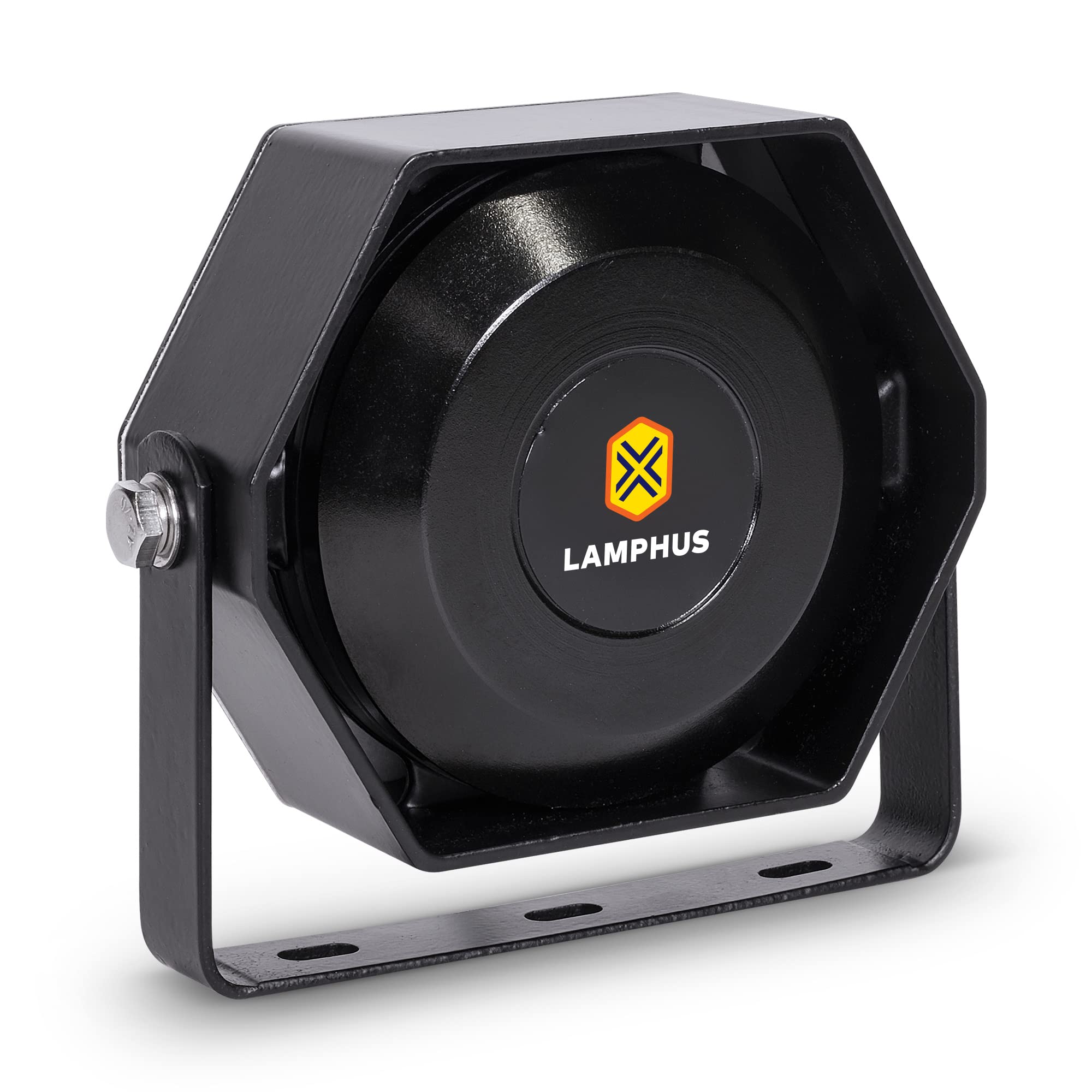 Lamphus Soundalert 100 W Compact Slim Speaker [118 124 Db] [Ip66 Waterproof] [Universally Compatible] Air Horn Speaker For Emergency Police Fire Vehicles
