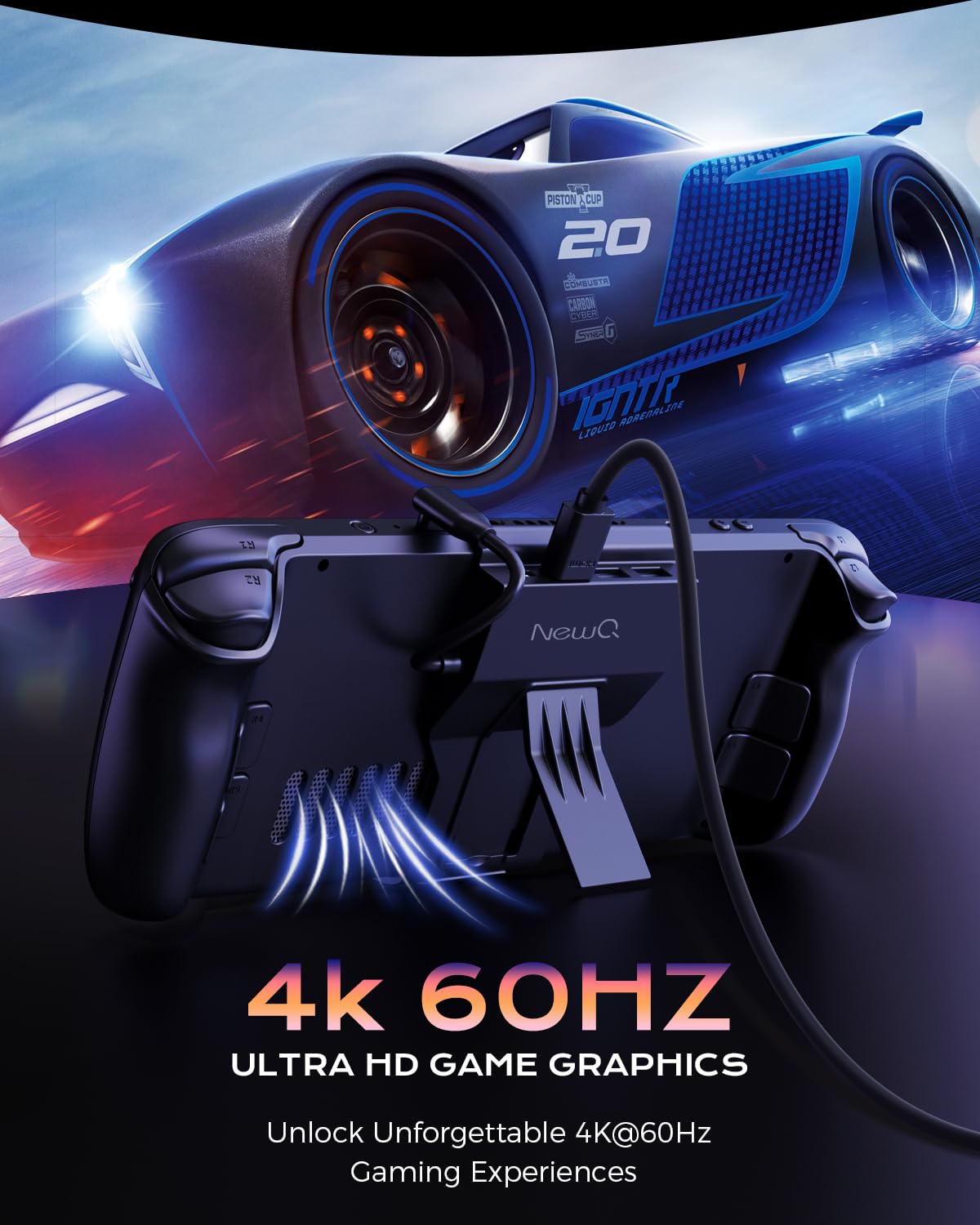 Travel Steam Deck Dock For Steam Deck/Oled, Portable Stand Design Usb C Hub With Tf Card Slot, Hdmi 2.0 4K@60Hz Display, 2*Usb A