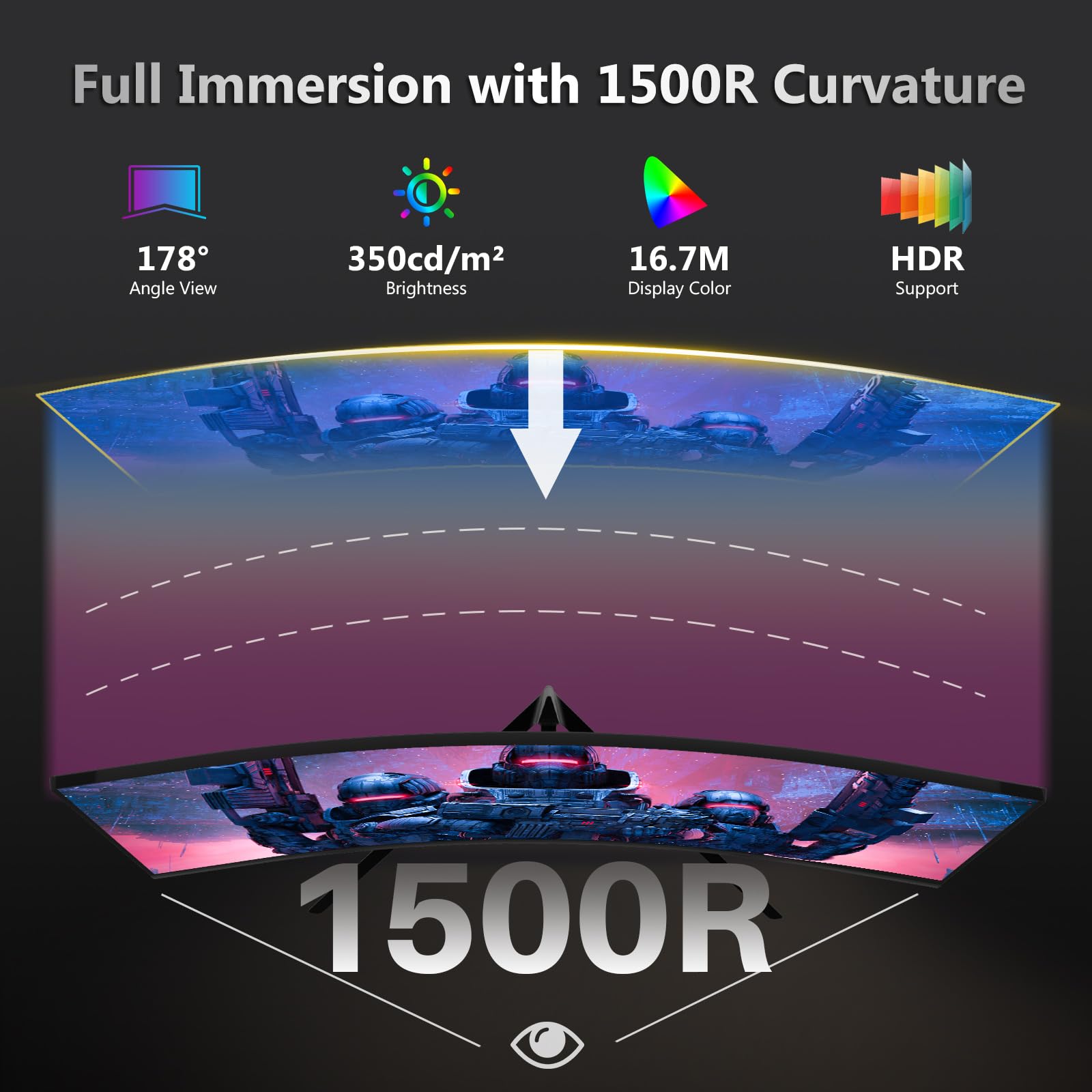 Z Edge 27 Inch Curved Gaming Monitor 16:9 1920X1080 240Hz 1Ms Frameless Led Gaming Monitor, Ug27P Amd Freesync Premium Display P
