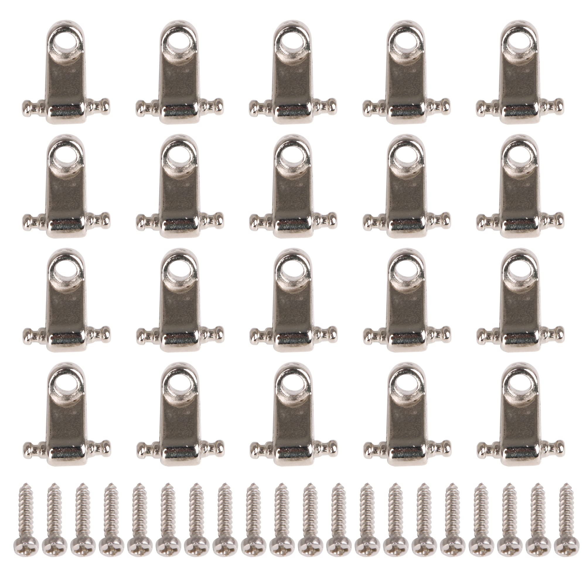 Bstinay 20Pcs Sturdy Electric Guitar Roller String Retainers Trees Standard Roller String Guides With Screw Guitar Accessory