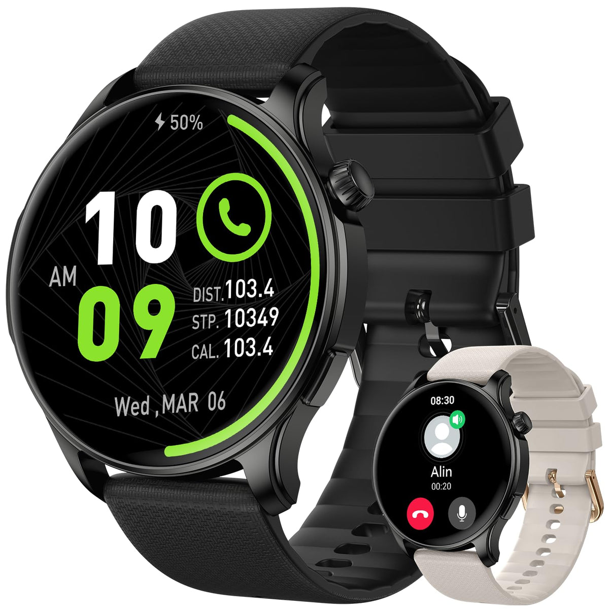Smart Watch For Men Women Fitness: Waterproof Make/Answer Call Smart Watches For Men Digital Mens Watches Run Smartwatch Android