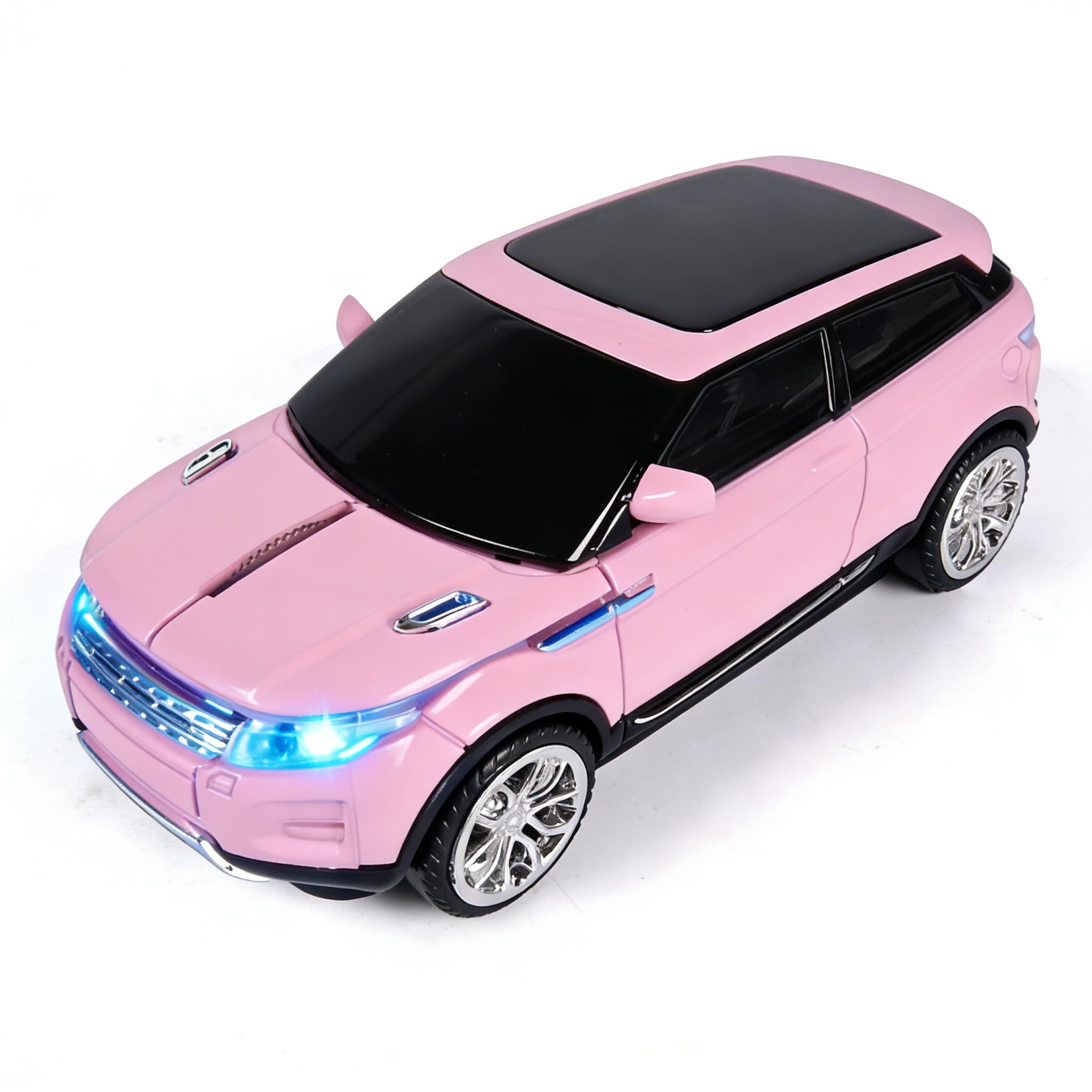 Wireless Mouse Cute Pink Car Mice, Portable Compact Novelty Cool Fun Mice, Funny USB Girly Mouse for Laptop PC Computer Tablet M