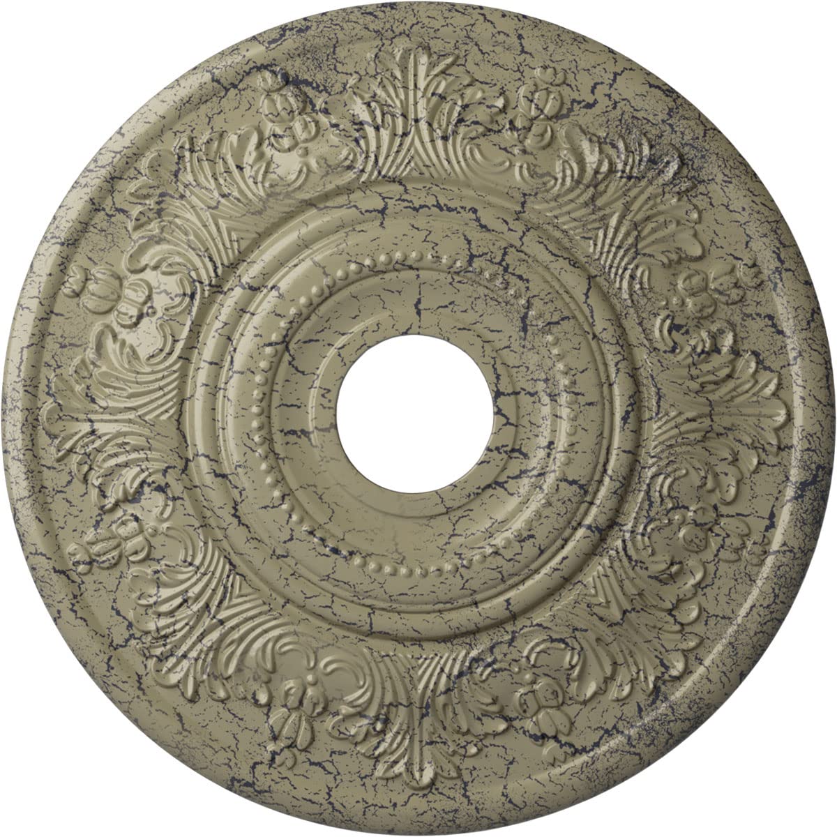 Ekena Millwork Cm20Vicsc Vienna Ceiling Medallion, 20''Od X 3 1/2''Id X 1 1/2''P, Hand Painted Castle Stone Crackle