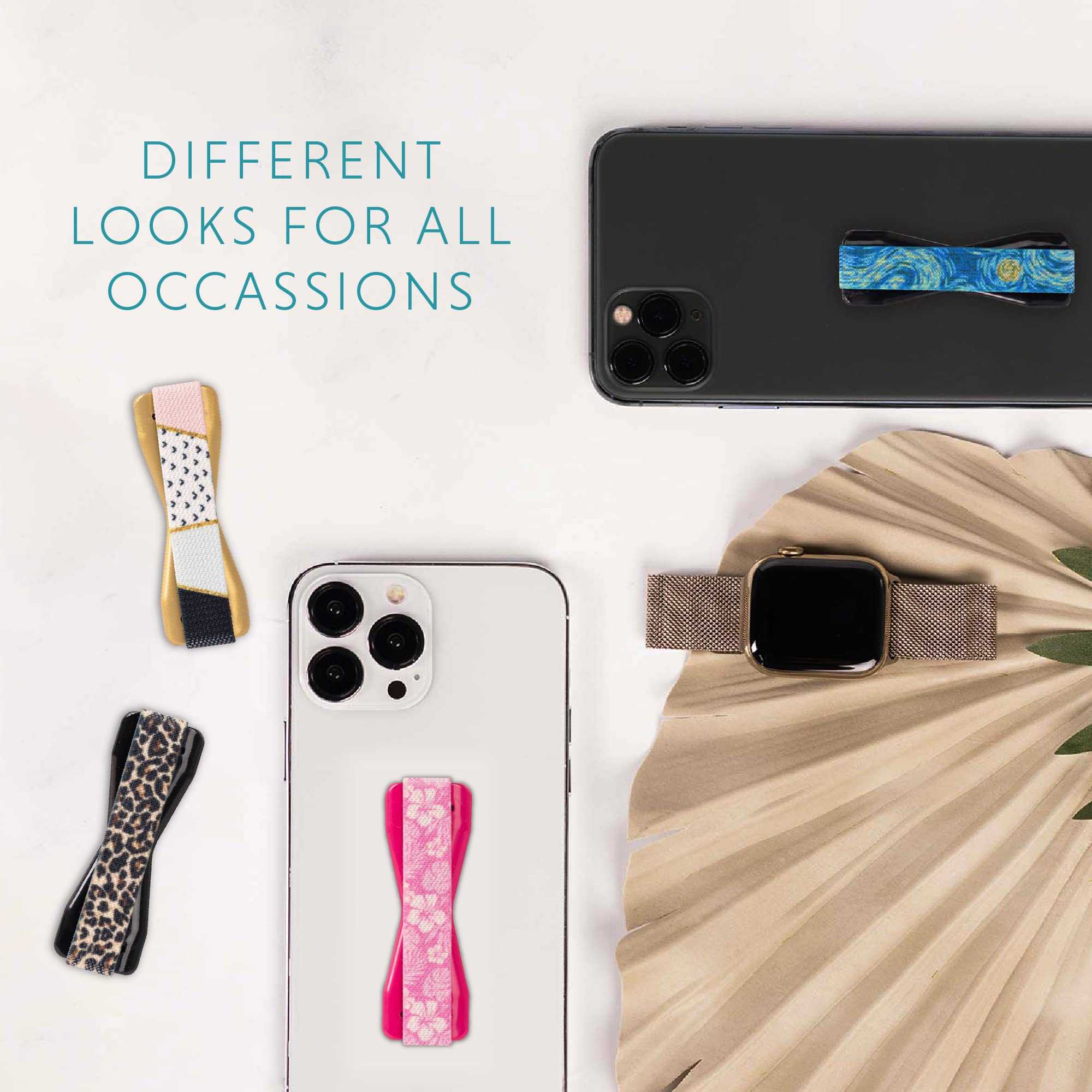 Lovehandle Universal Phone Grip For Smartphones & Mini Tablets   Phone Holder For Hand   Wireless Charging Compatible   Made In The Usa   Pink Aloha