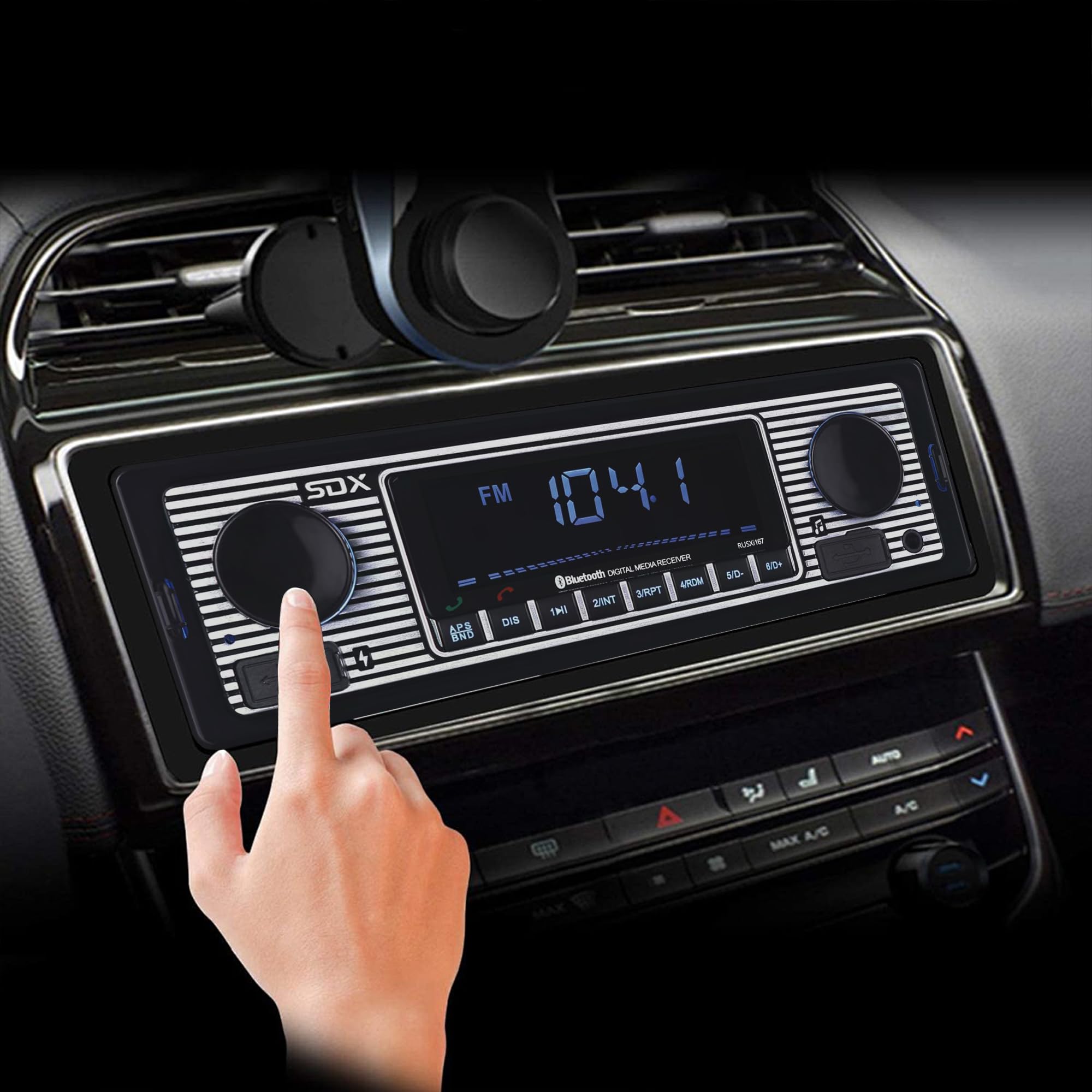 Sdx Audio Bluetooth Radio Receiver, Mp3 Player With Usb Charger, Mp3/Usb, Aux-In, Built-In Microphone Hands-Free, Multi Color Il