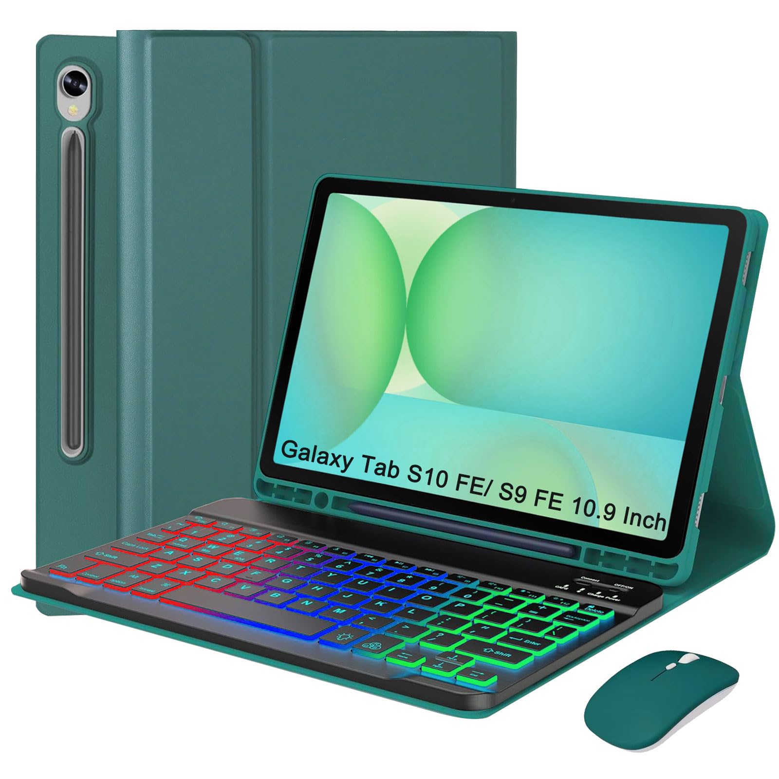 VLEAQC Keyboard Case for Samsung Galaxy Tab S10 FE/S10 Lite/S9 FE 10.9 2025/Galaxy Tab S9 11 Inch 2023