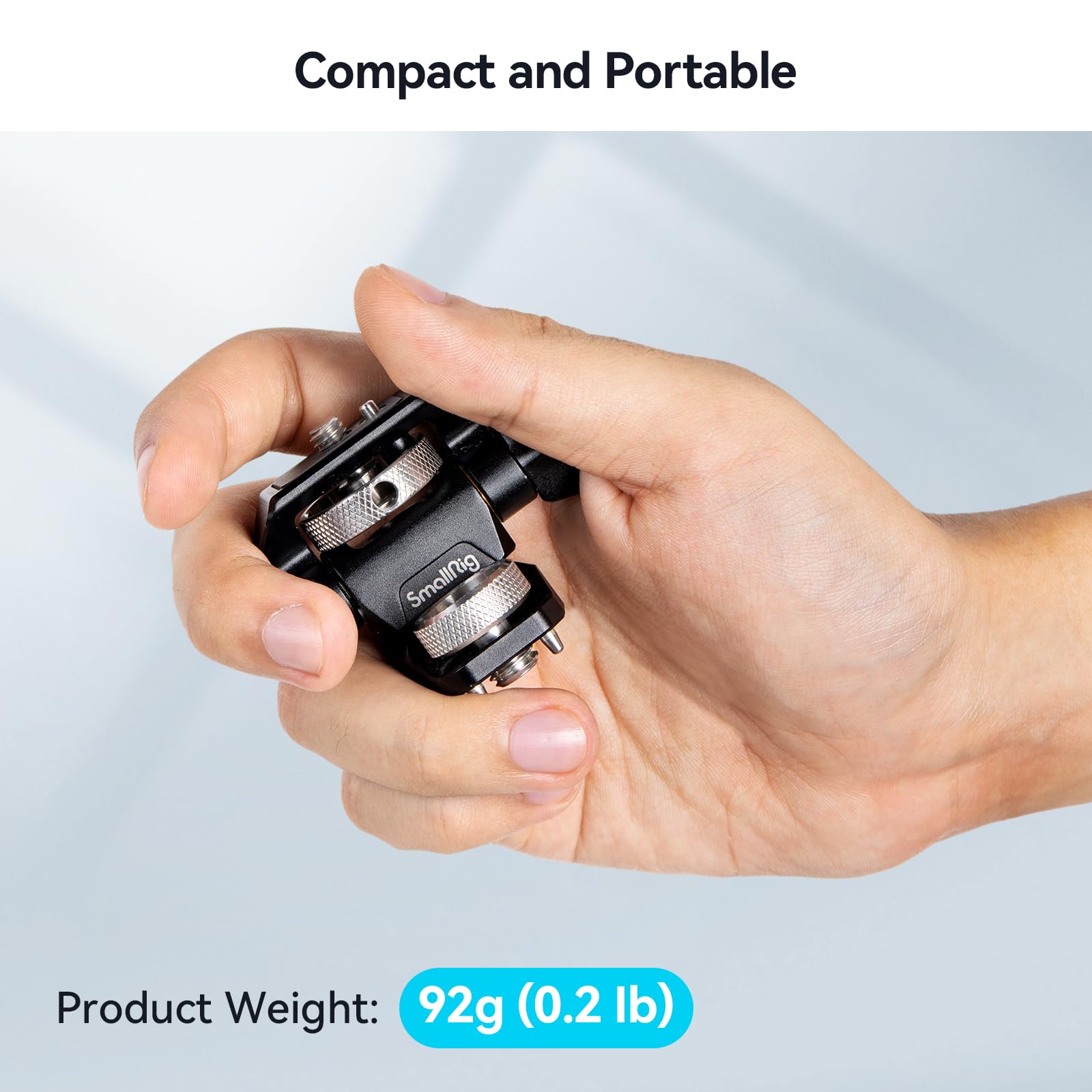 Smallrig Adjustable Camera Monitor Mount For Arri-Style (Upgrade), 360 Swivel And 180 Tilt Monitor Holder Anti-Twist Support 5