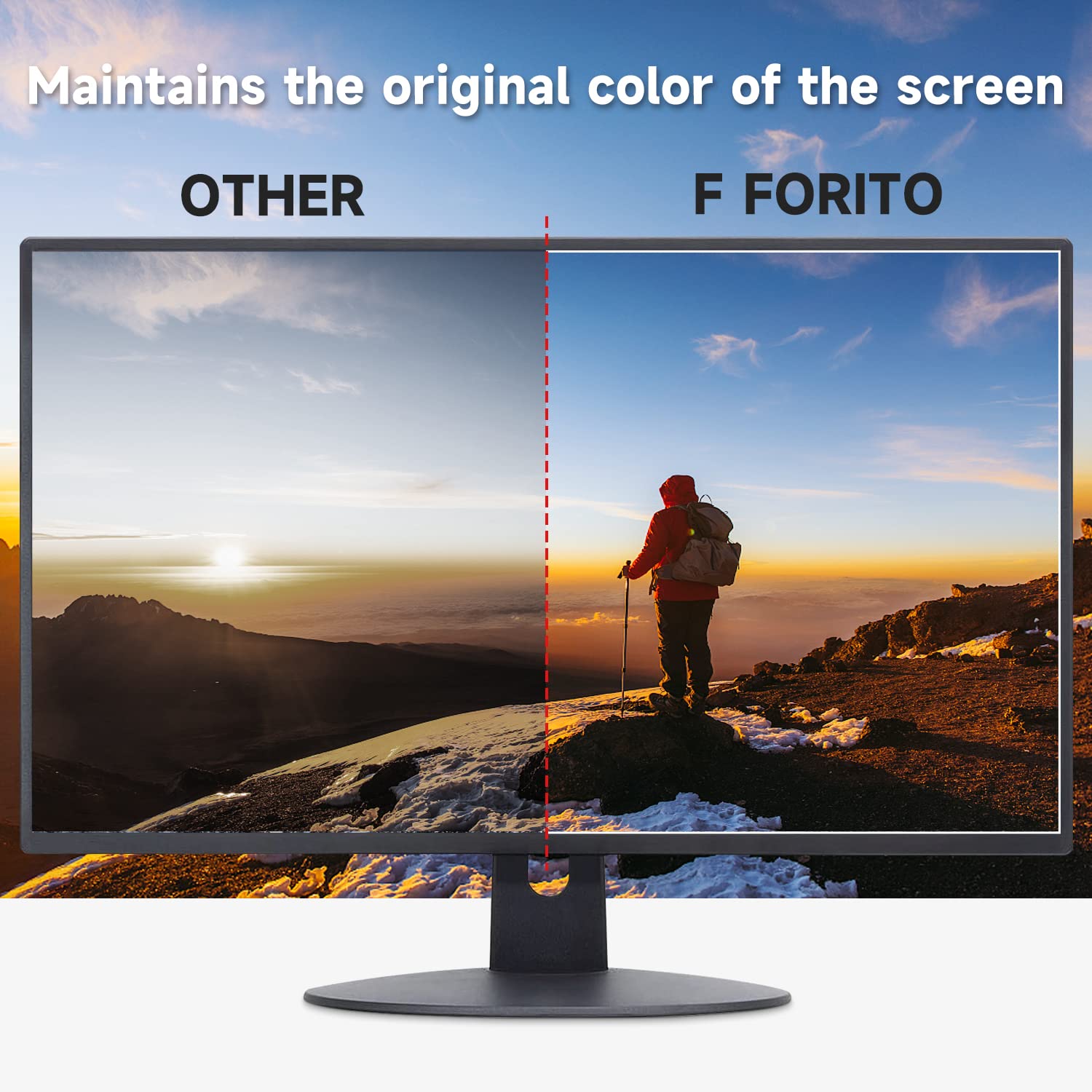 F Forito 2 Pack 27 Inch Anti Glare Matte Computer Screen Protector For 16:9 Monitor, Computer Screen Cover Compatible With 27''