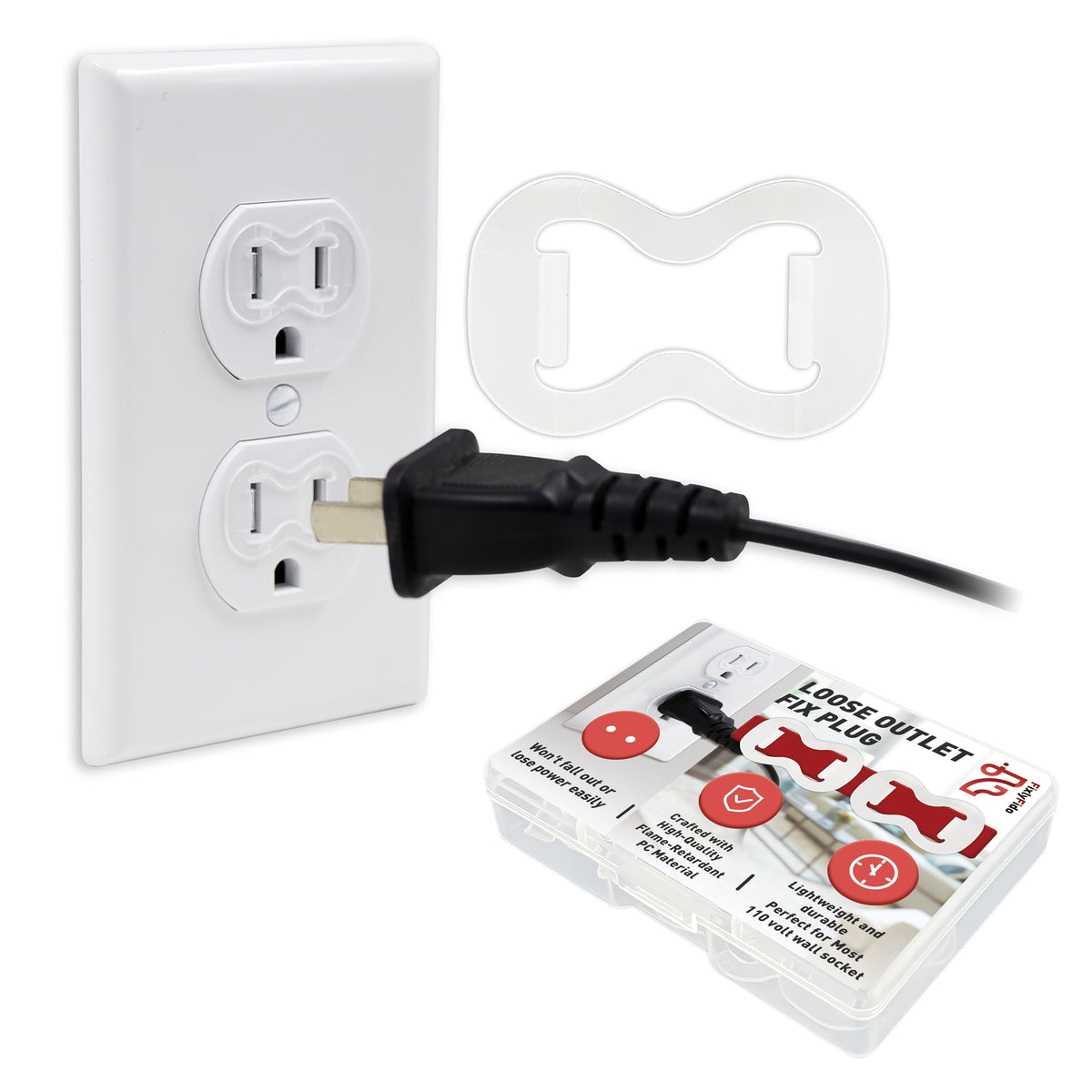 15 Pack Loose Outlet Fix Plug   Ensure Secure Connection For Power Plugs   Socket Extender Prevents Loose Socket Issues   Easily