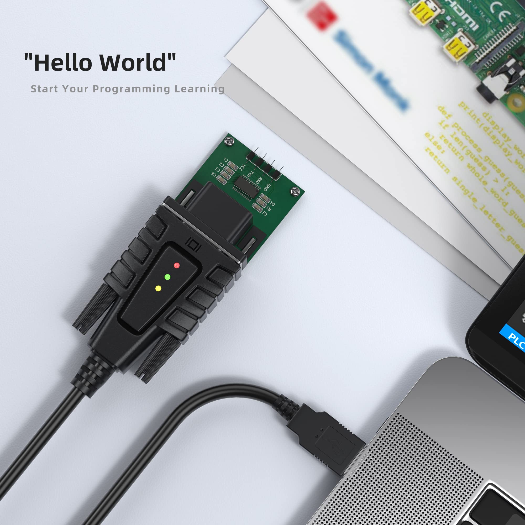 DriverGenius USB to Serial RS232 DB9 Adapter Cable, 3ft - Prolific PL2303, Compatible with Windows 11, macOS Sequoia 15.1.1