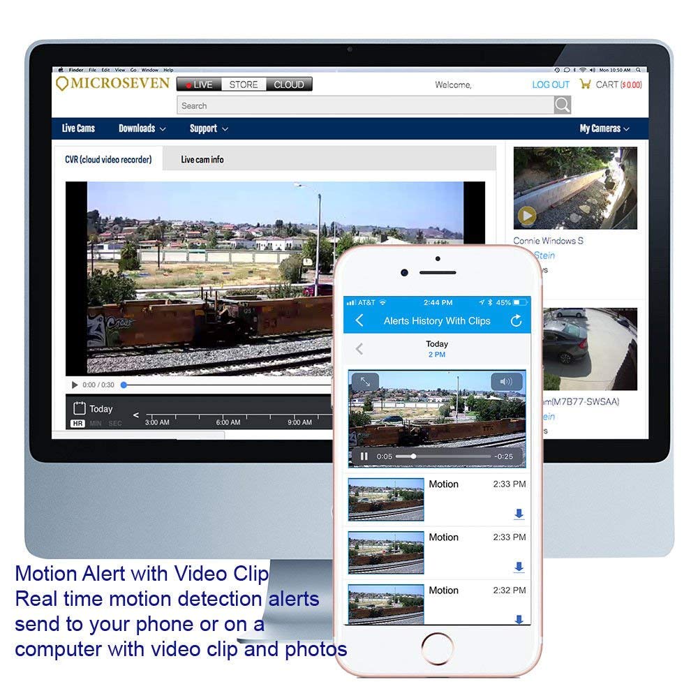 Microseven Open Source Wdr 1080P/30Fps Hd 1/2.5'' Cmos Wide View Angle 150 Compatible Alexa, Sd Slot Poe Outdoor Dome Ip Camera