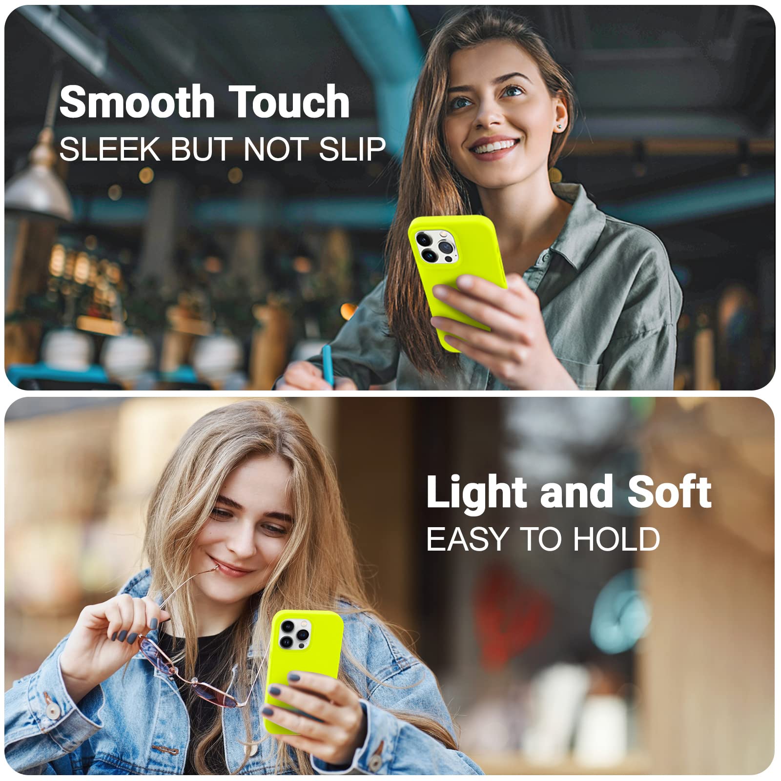 Aotesier Iphone 13 Pro Case,[Military Shockproof Protection] Liquid Silicone Case With [Soft Anti Scratch Microfiber Lining] Cam