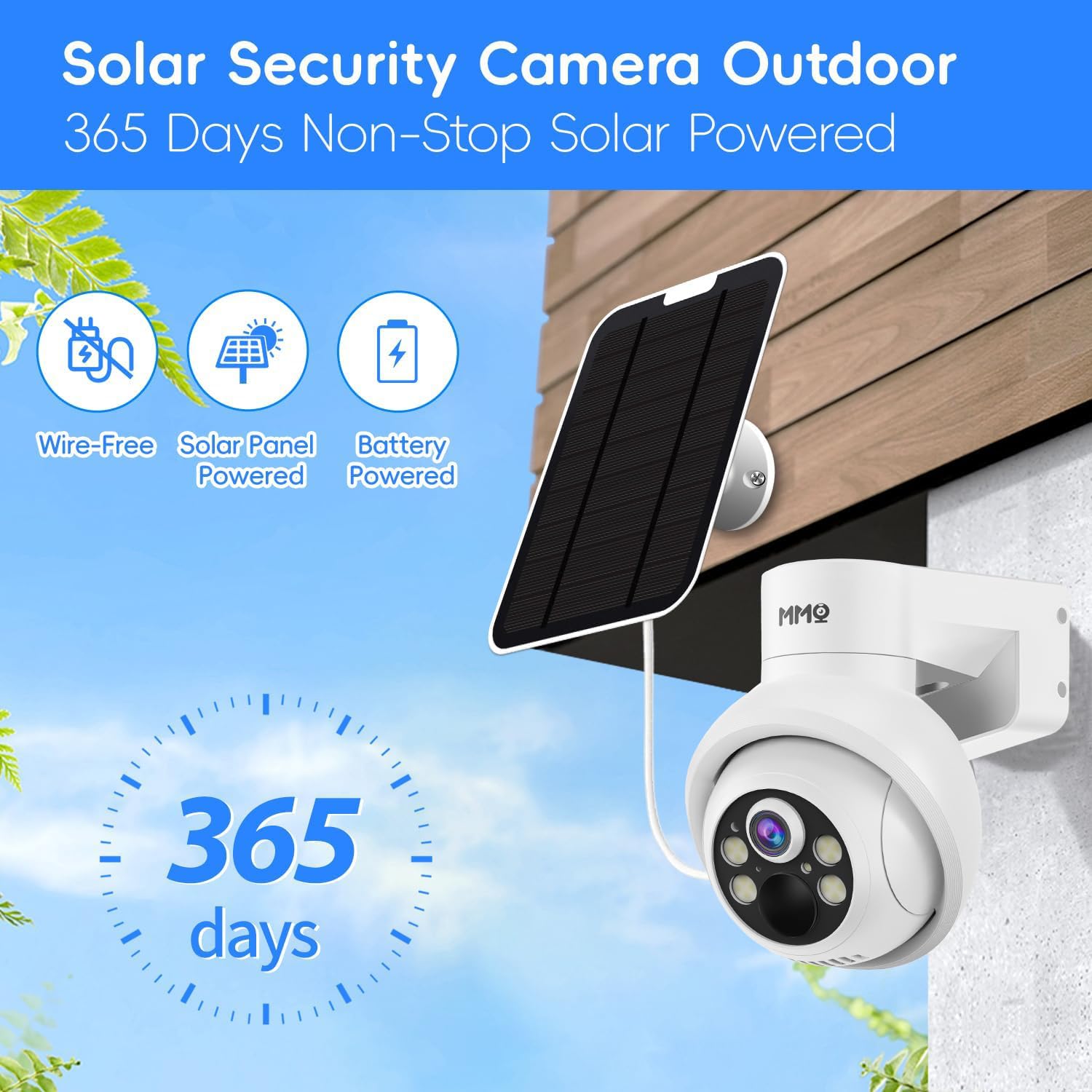 Solar Security Cameras Outdoor, 4Mp Ptz Solar Panel For Security Cameras, Battery Powered Wireless Cameras For Home With 128Gb C